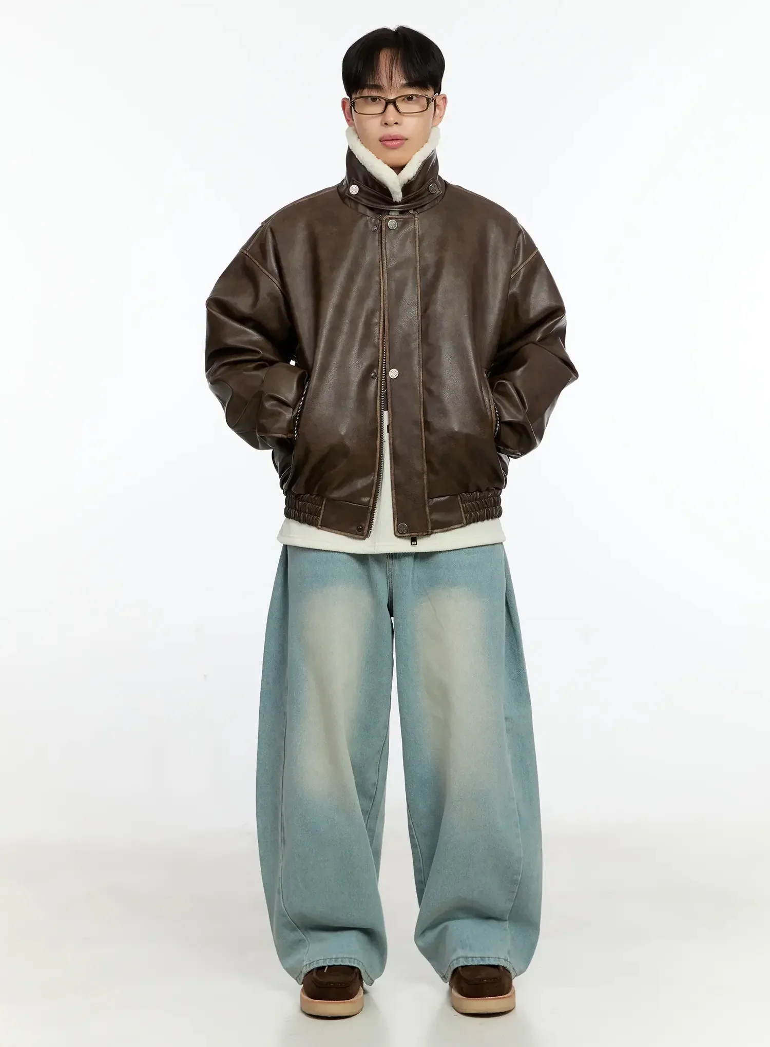 Men's Vintage Faux-Leather Mustang Jacket IN525 - Image 15
