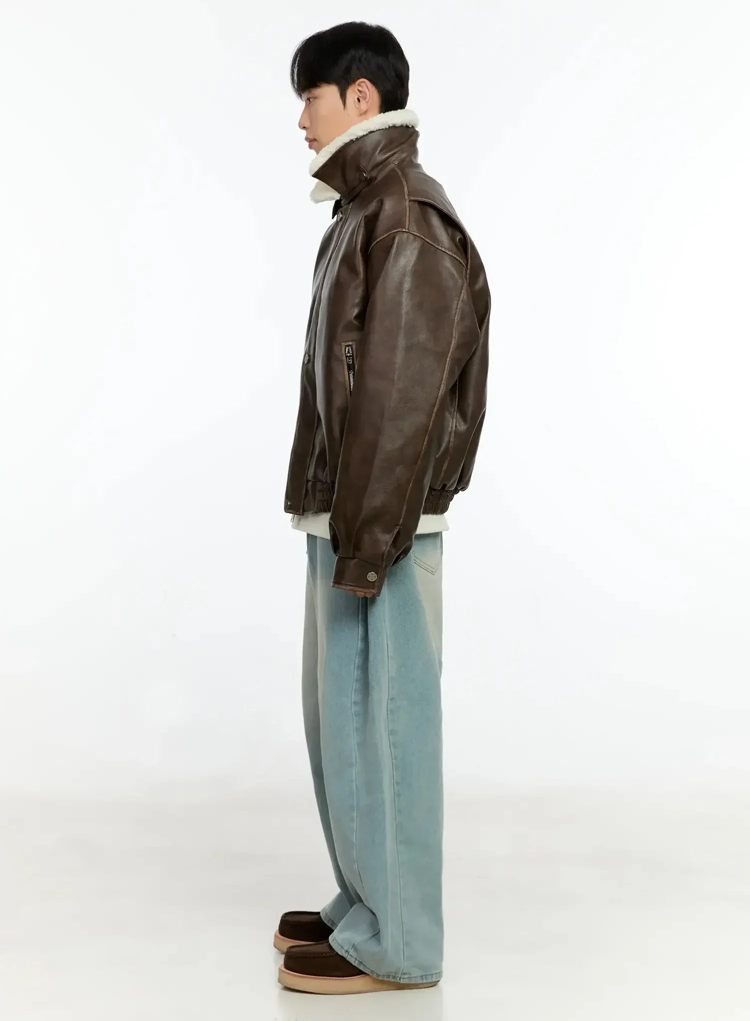 Men's Vintage Faux-Leather Mustang Jacket IN525 - Image 6