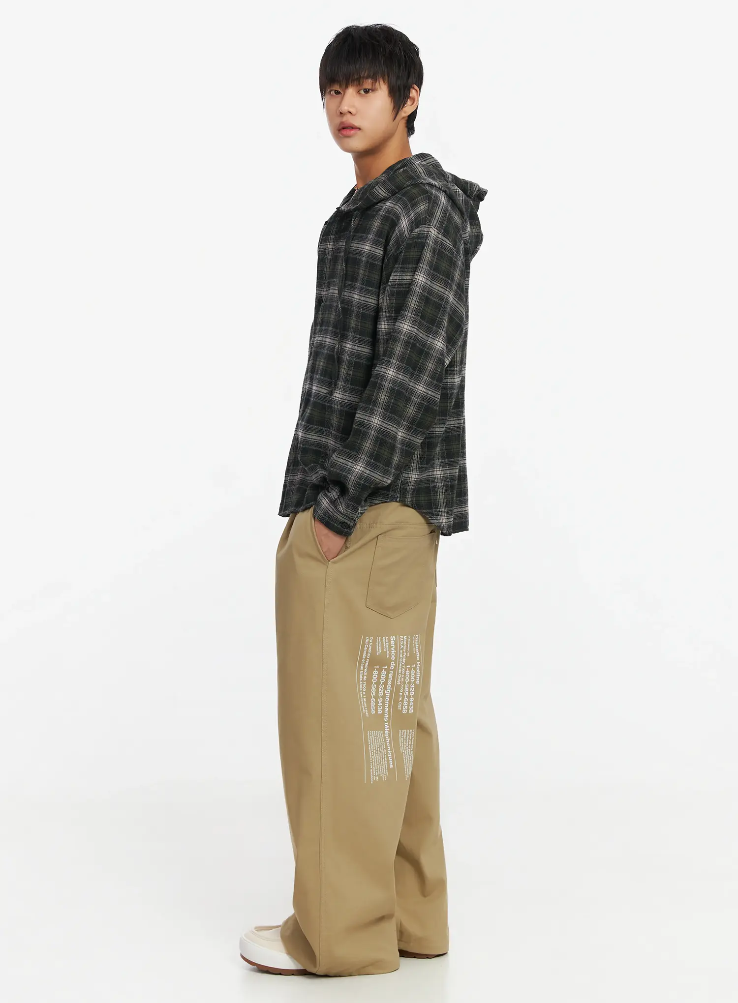 Men's Vintage Plaid Hooded Flannel IJ527 - Image 6