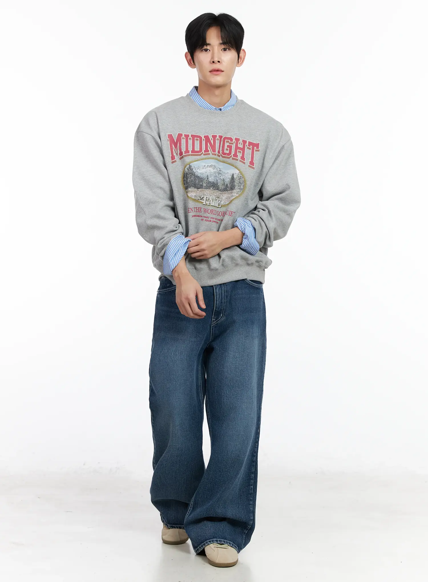Men's Vintage Print Graphic Sweatshirt IM523