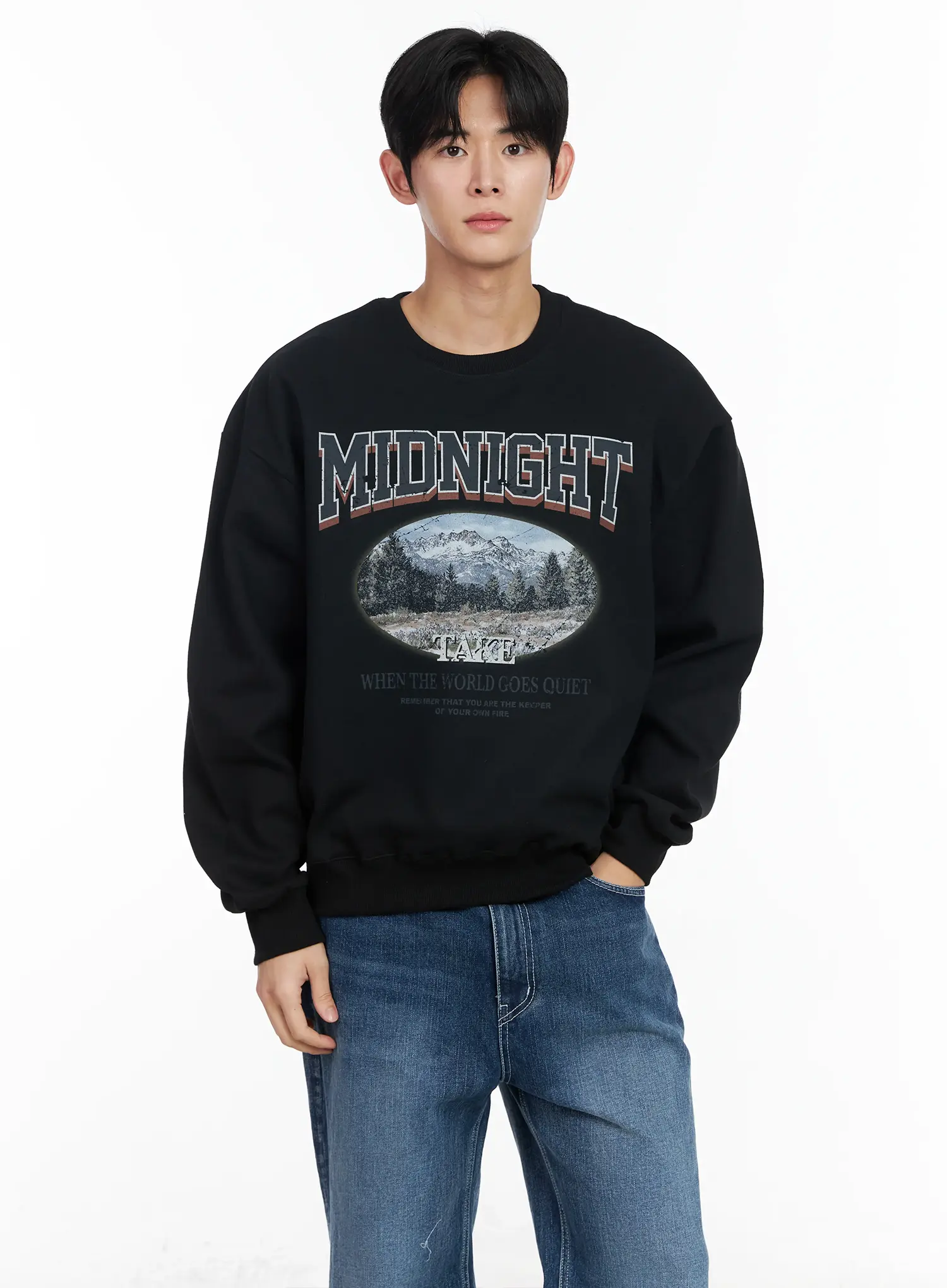 Men's Vintage Print Graphic Sweatshirt IM523 - Image 10