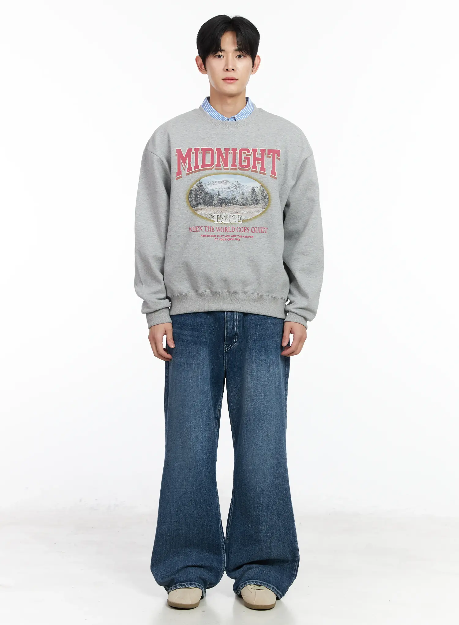 Men's Vintage Print Graphic Sweatshirt IM523 - Image 4