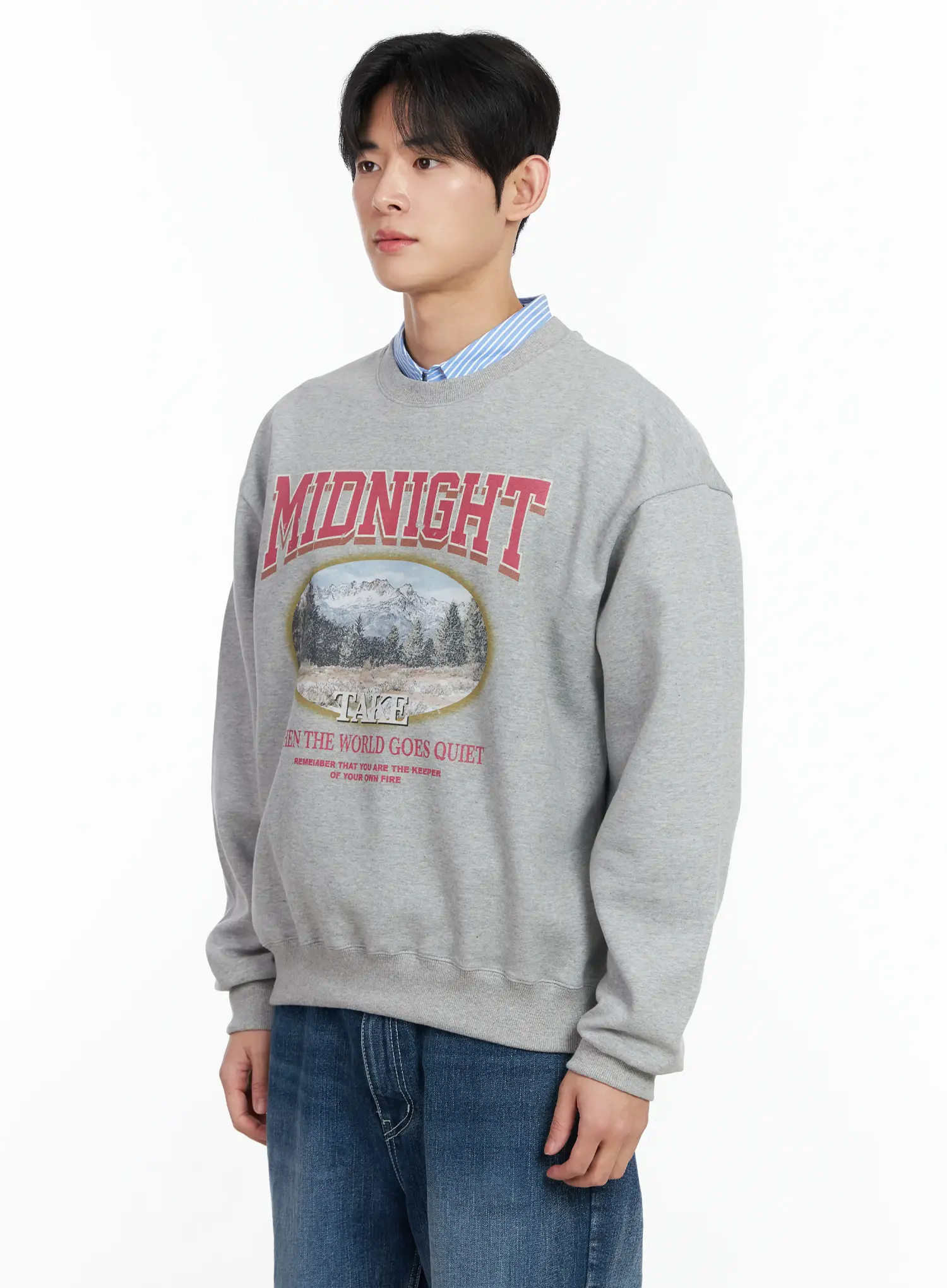 Men's Vintage Print Graphic Sweatshirt IM523 - Image 5