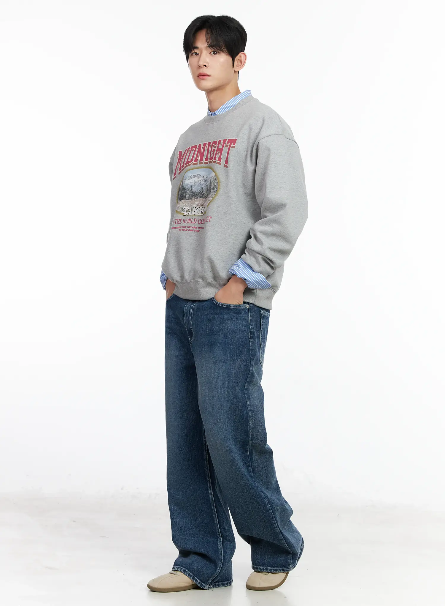 Men's Vintage Print Graphic Sweatshirt IM523 - Image 8