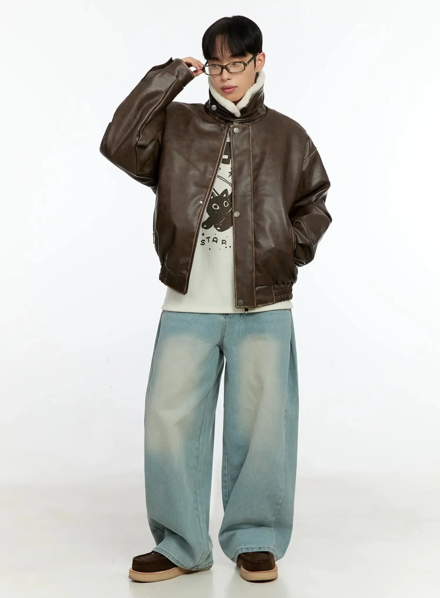 Men's Vintage Wash Side Point Jeans IN525 - Image 13