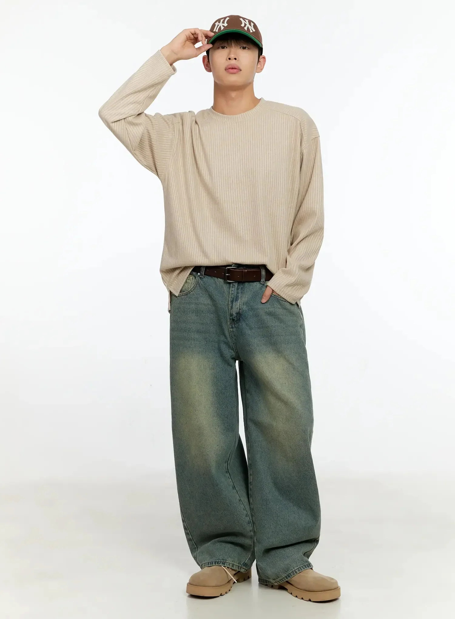 Men's Vintage Wash Side Point Jeans IN525 - Image 17