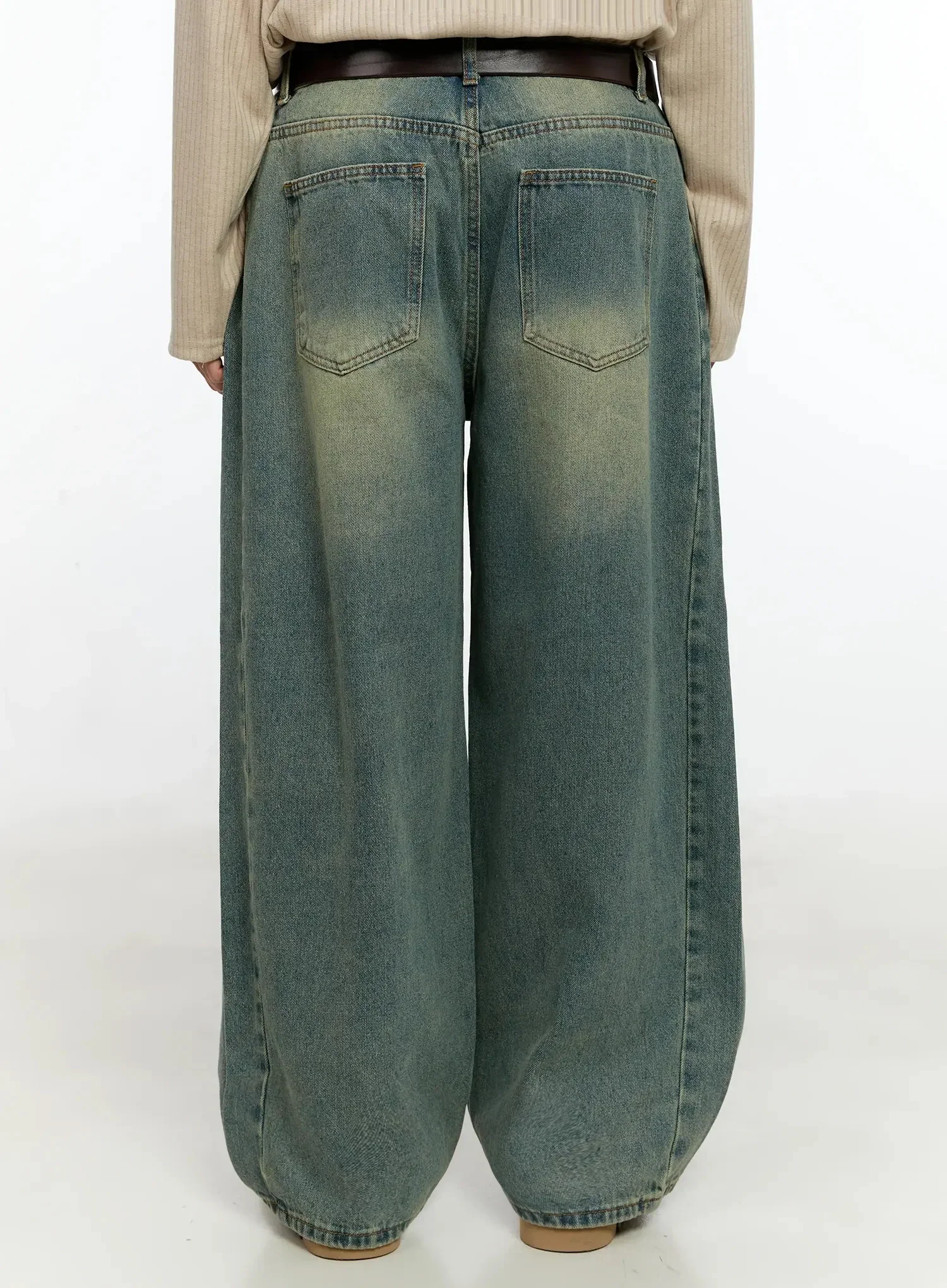 Men's Vintage Wash Side Point Jeans IN525 - Image 9