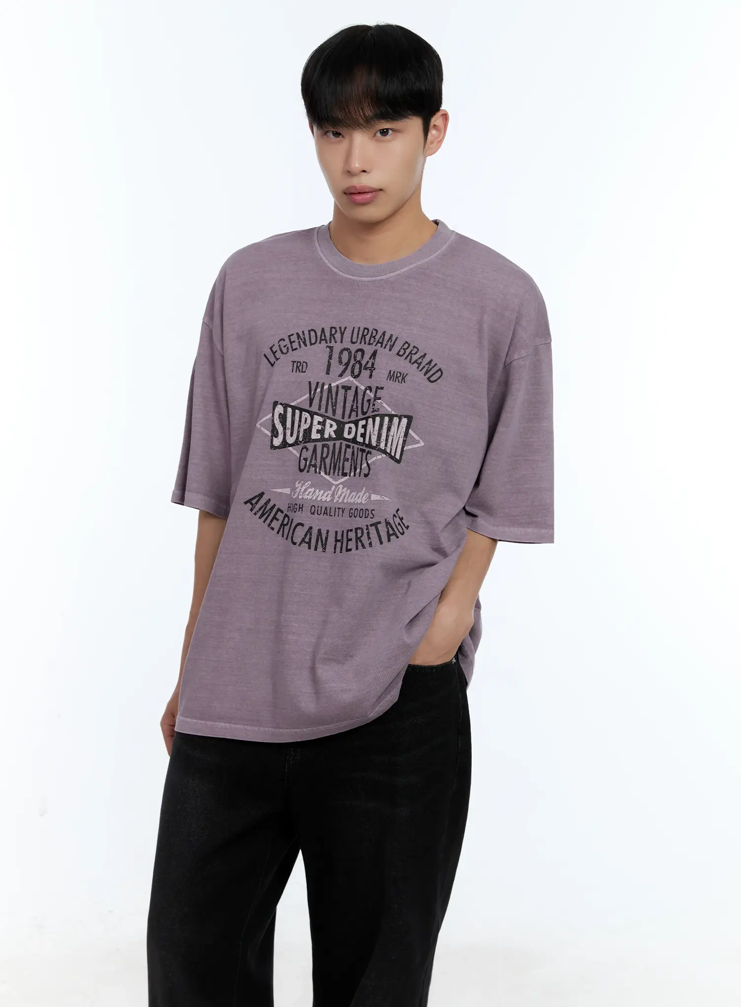 Men's Vintage-Wash Tee IL515 - Image 7