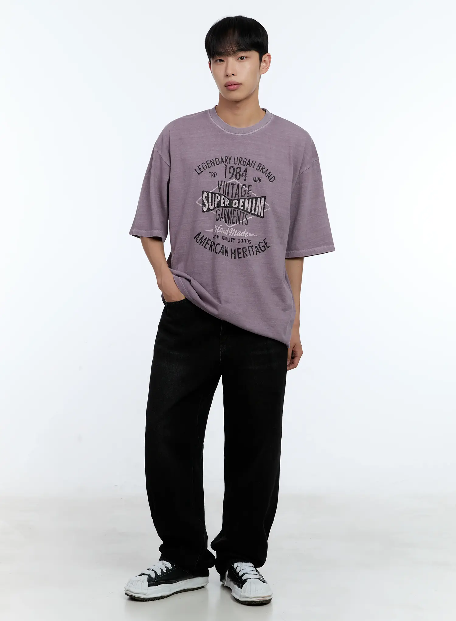 Men's Vintage-Wash Tee IL515 - Image 9