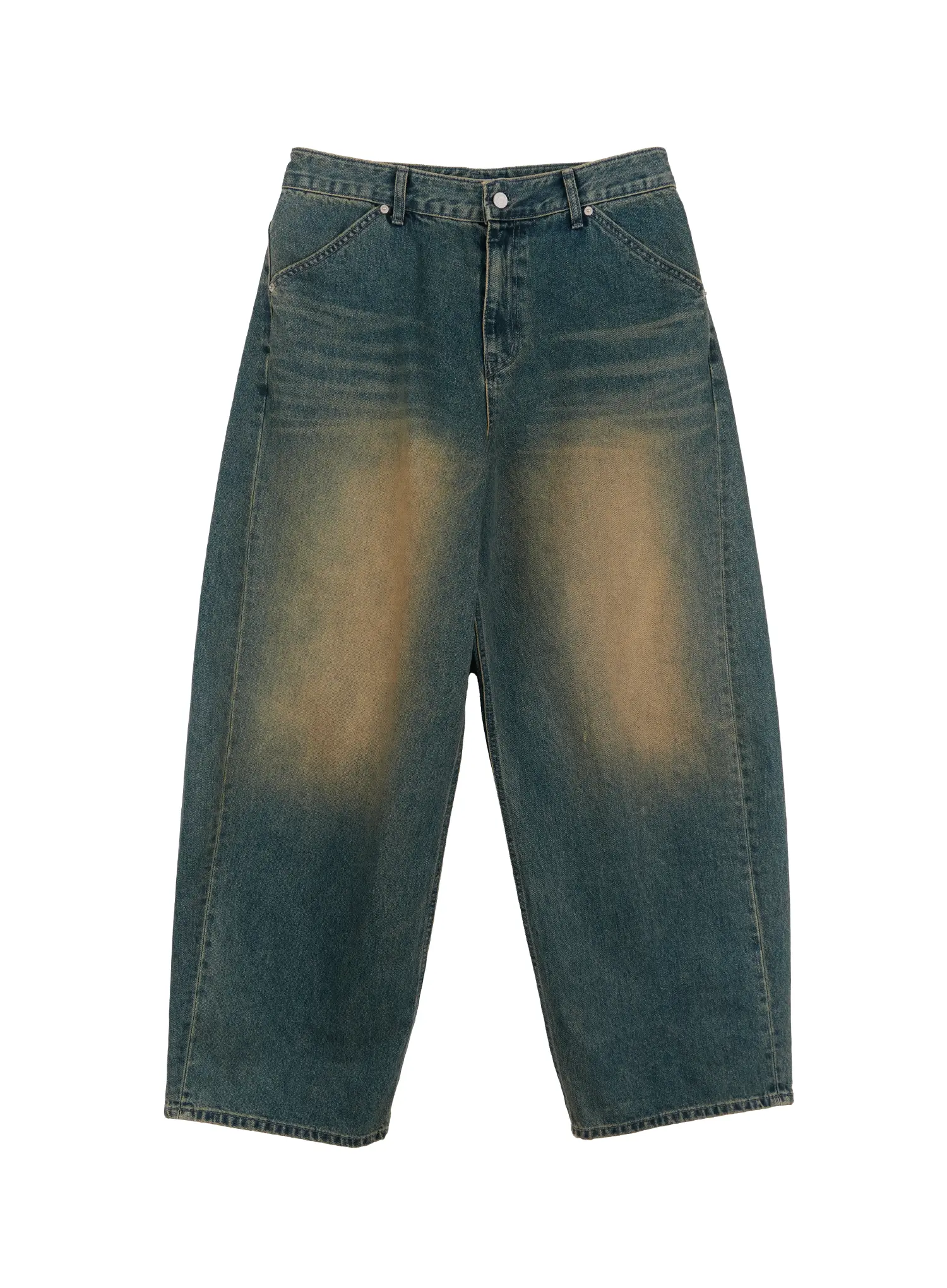 Men's Vintage Wash Wide Leg Jeans IF510 - Image 13