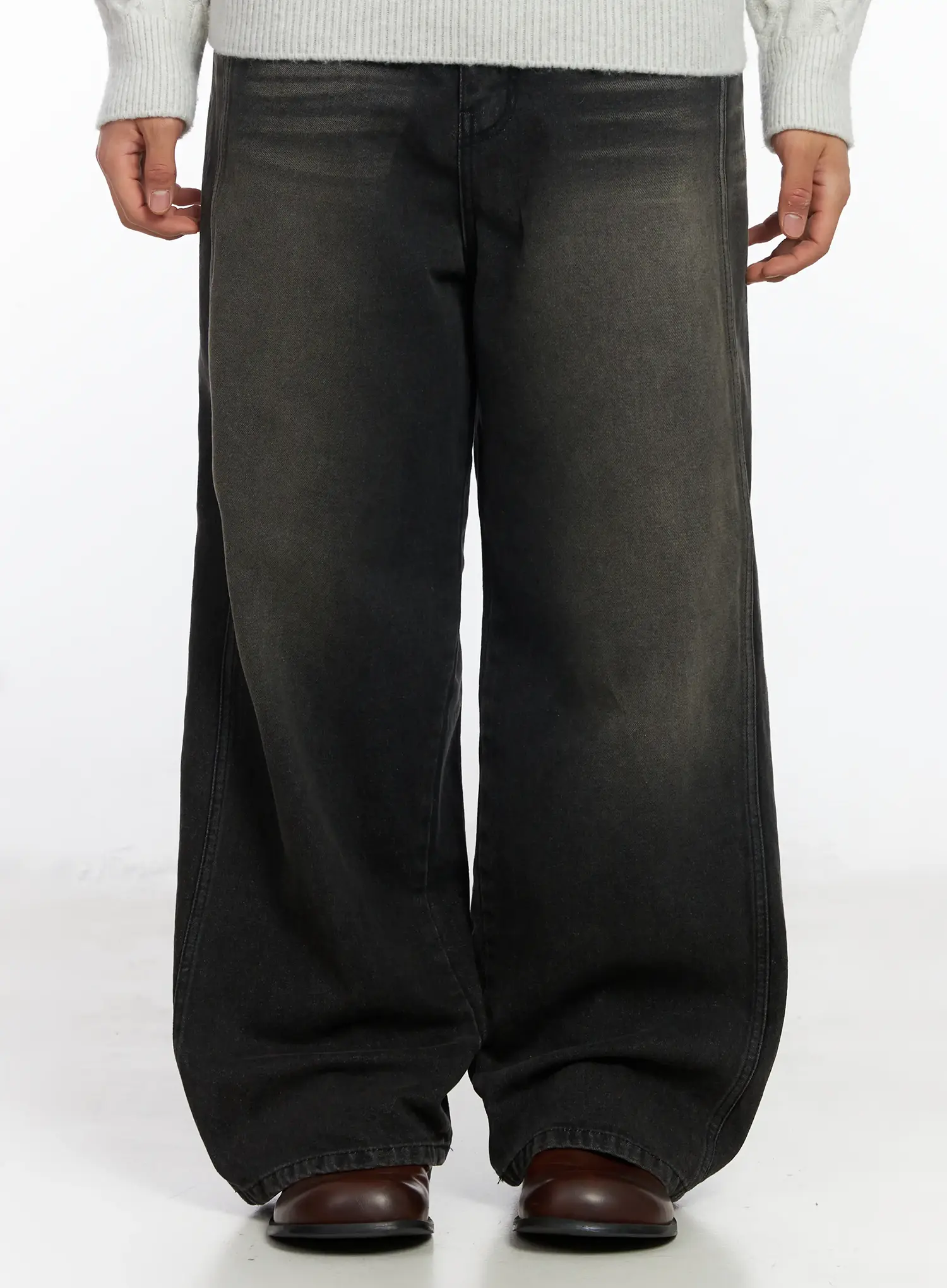 Men's Washed Baggy Jeans IF503