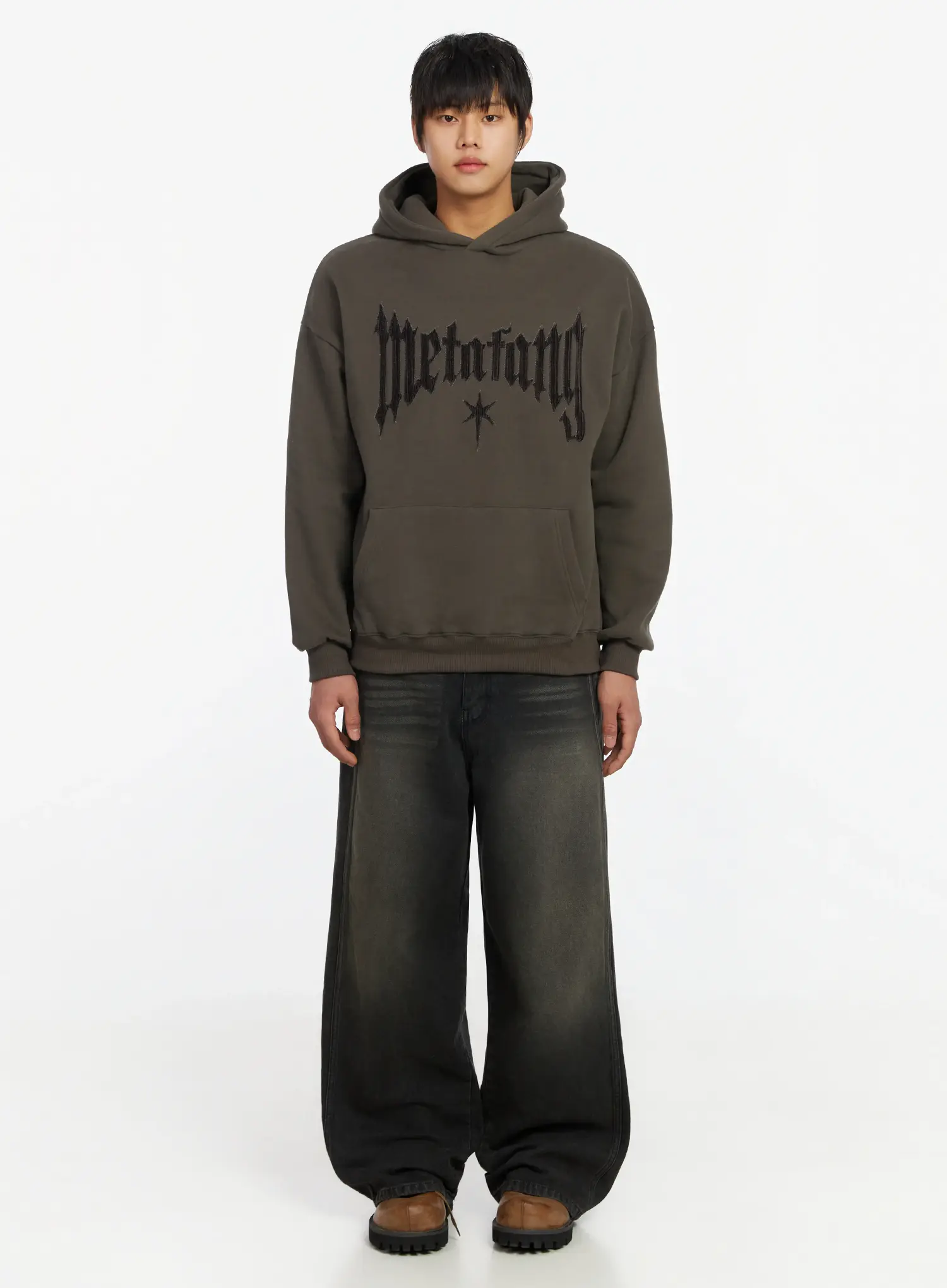 Men's Washed Baggy Jeans IF503 - Image 4