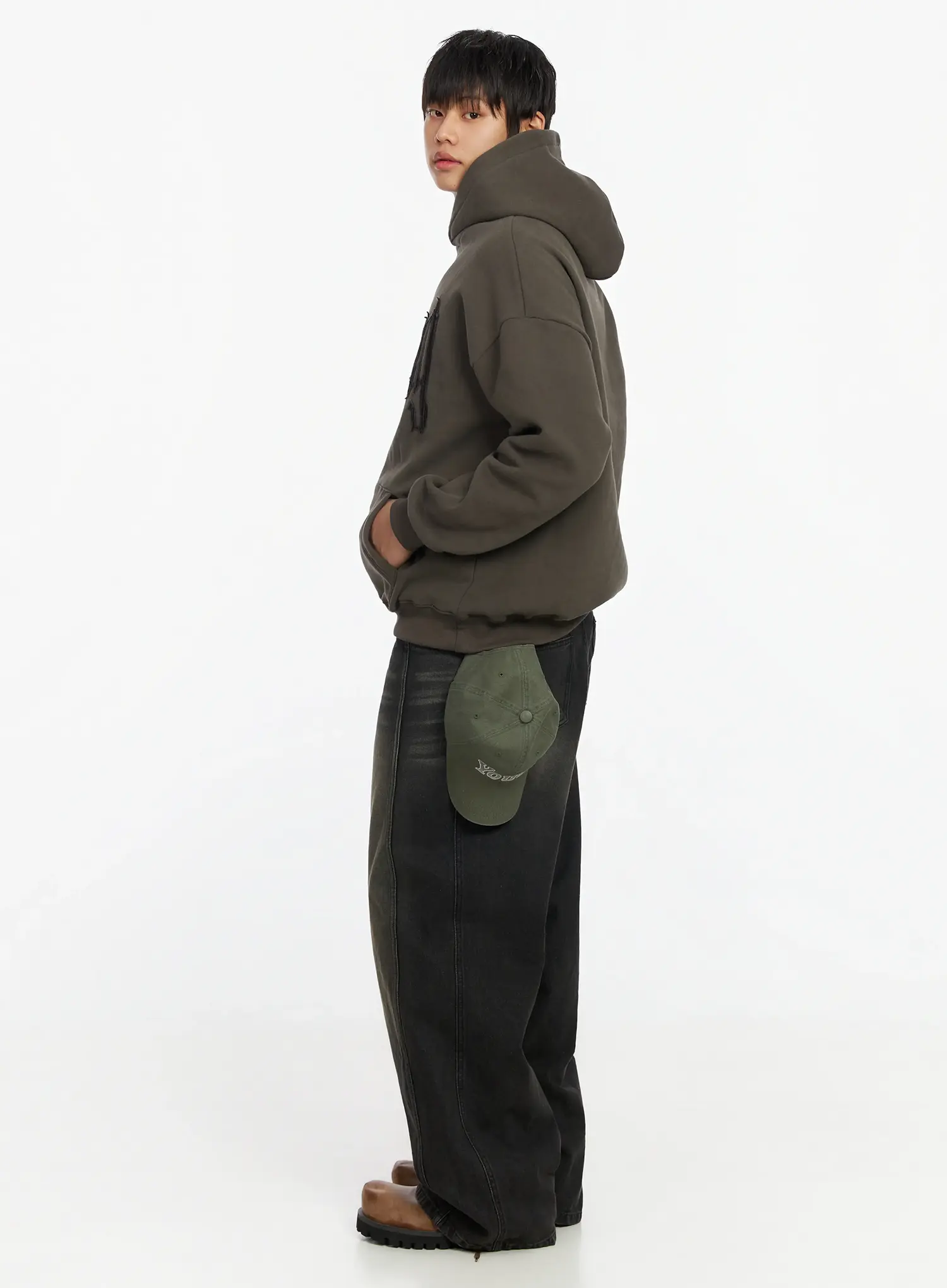 Men's Washed Baggy Jeans IF503 - Image 7