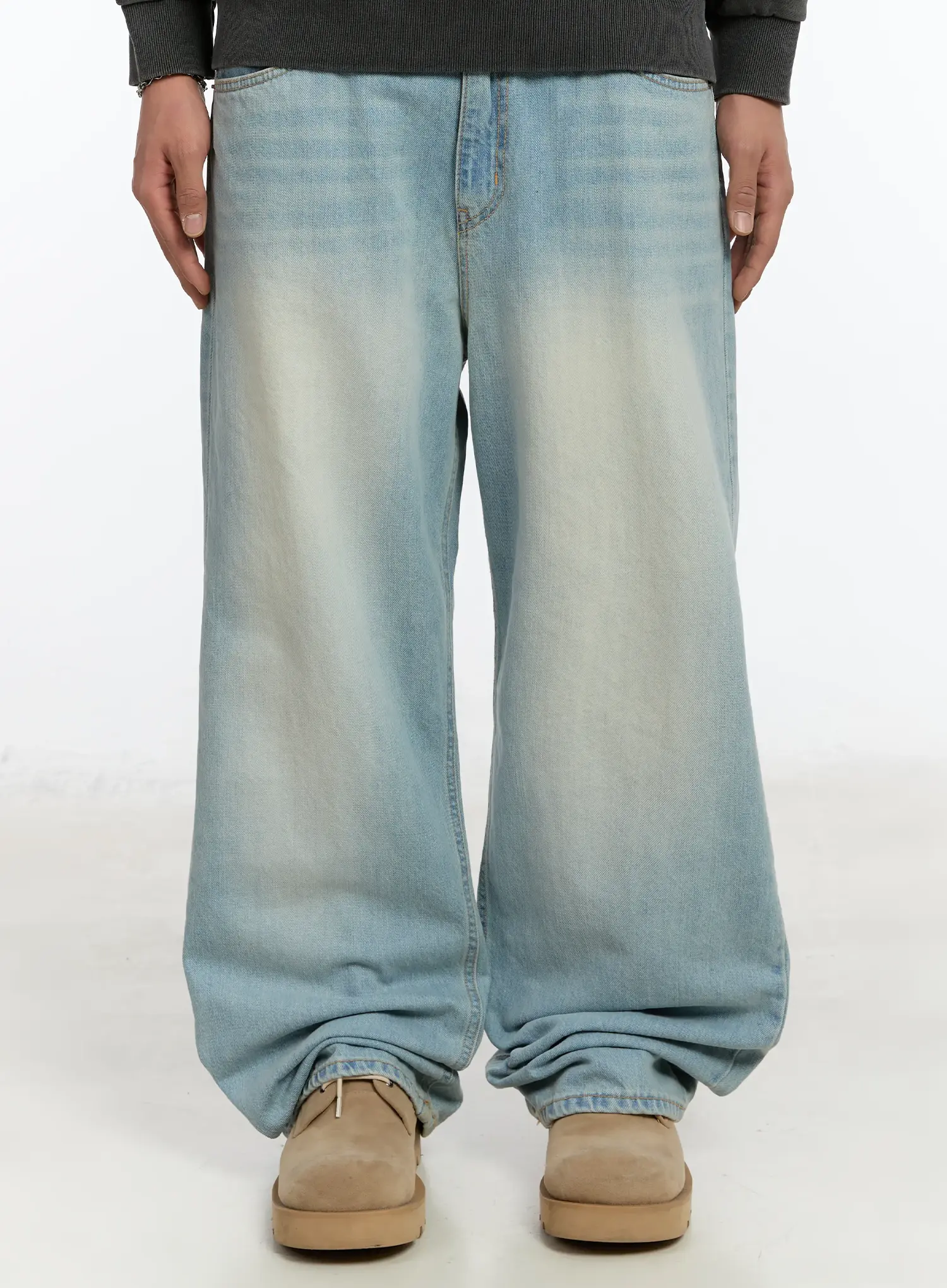 Men's Washed Baggy Jeans IM502