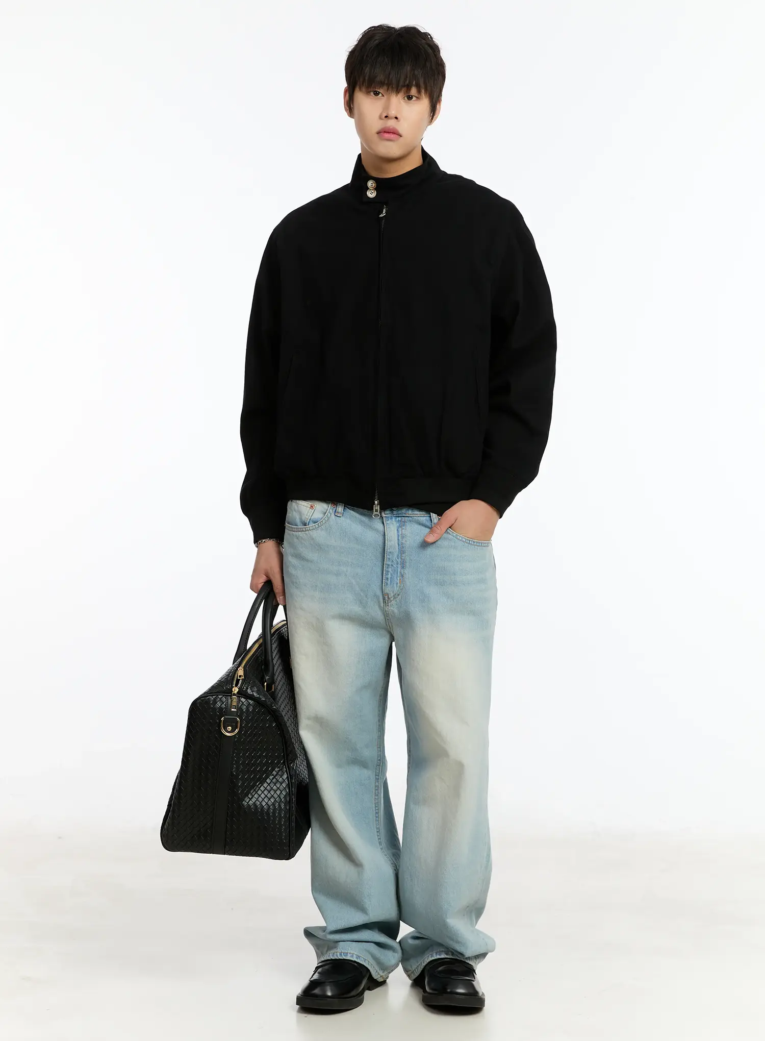 Men's Washed Baggy Jeans IM502 - Image 10