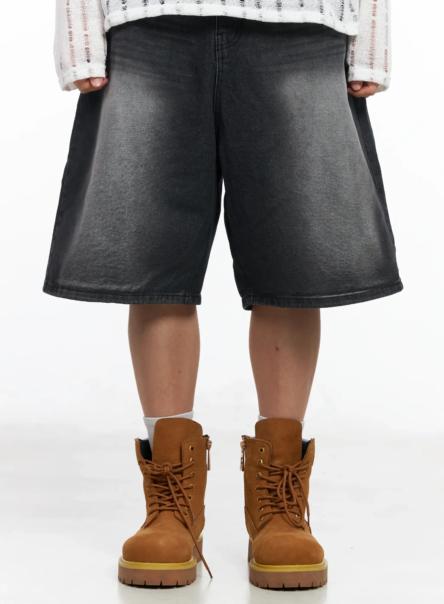 Men's Washed Bermuda Jeans IM516
