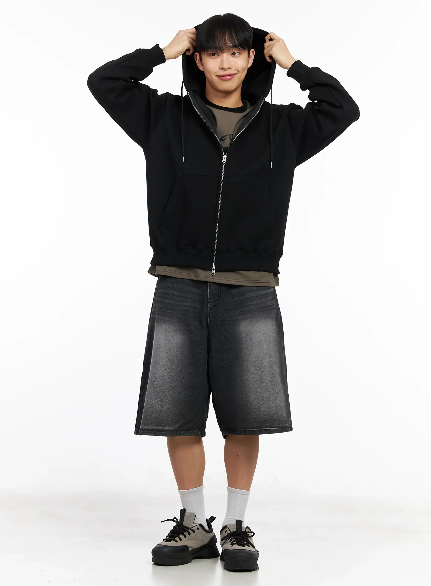 Men's Washed Bermuda Jeans IM516 - Image 12