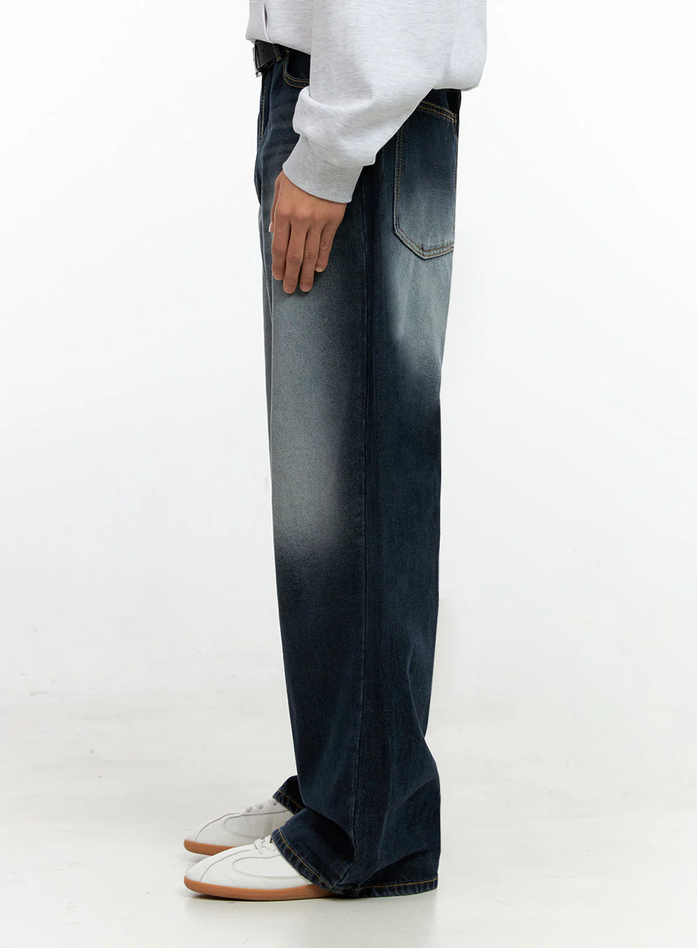 Men's Washed Denim Jeans IN411 - Image 4