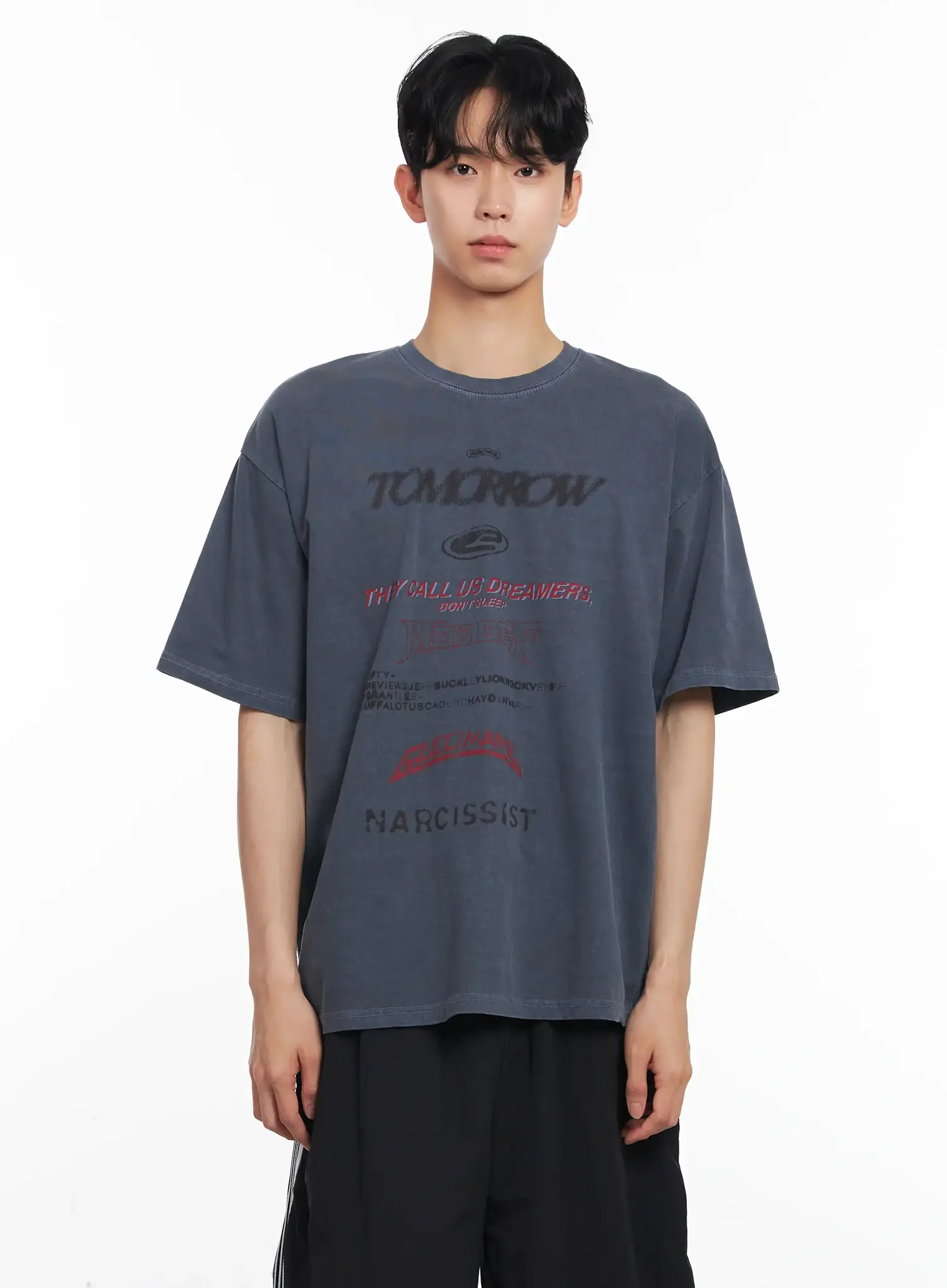 Men's Washed Graphic Tee IL501 - Image 13