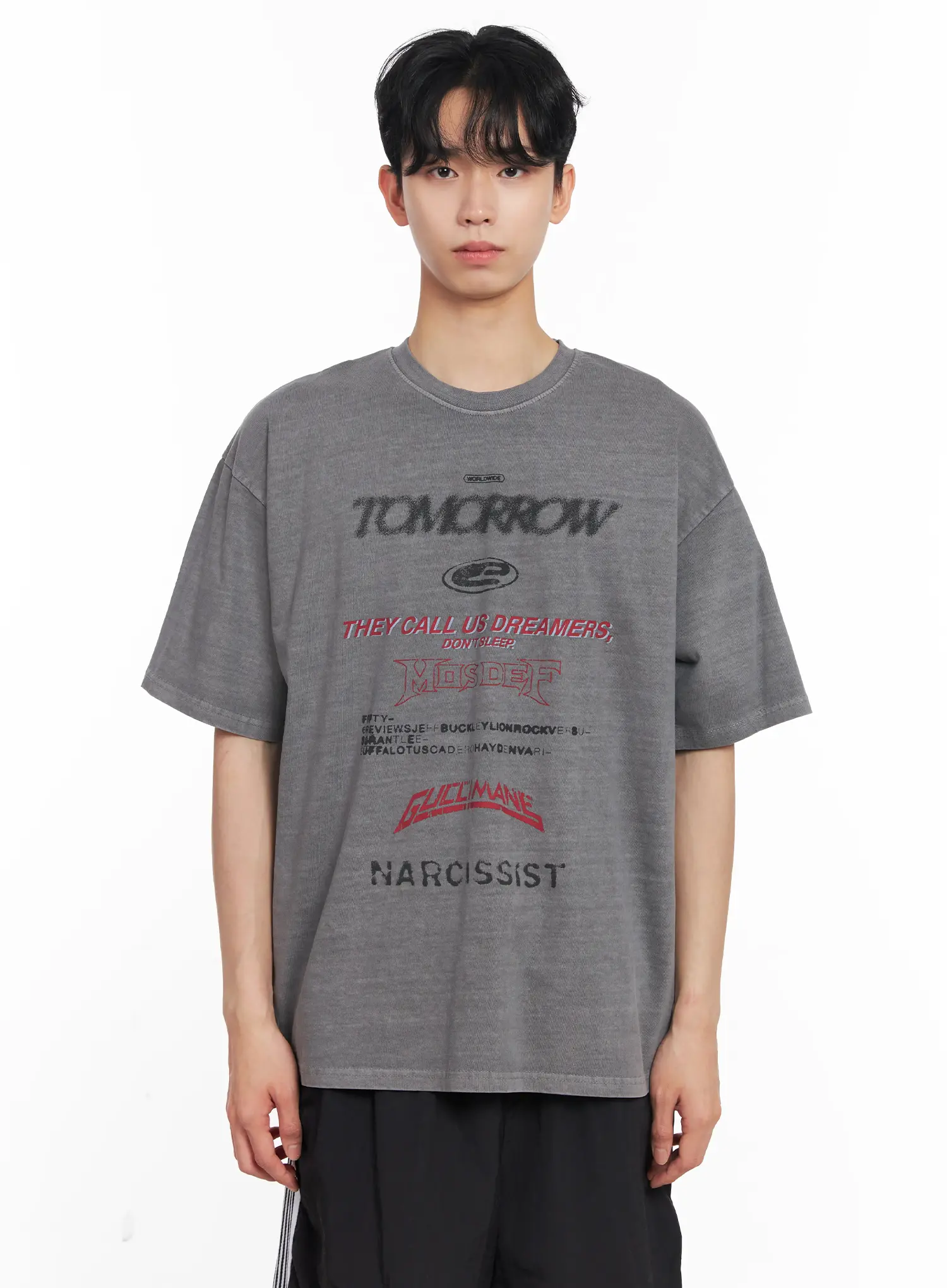 Men's Washed Graphic Tee IL501 - Image 14