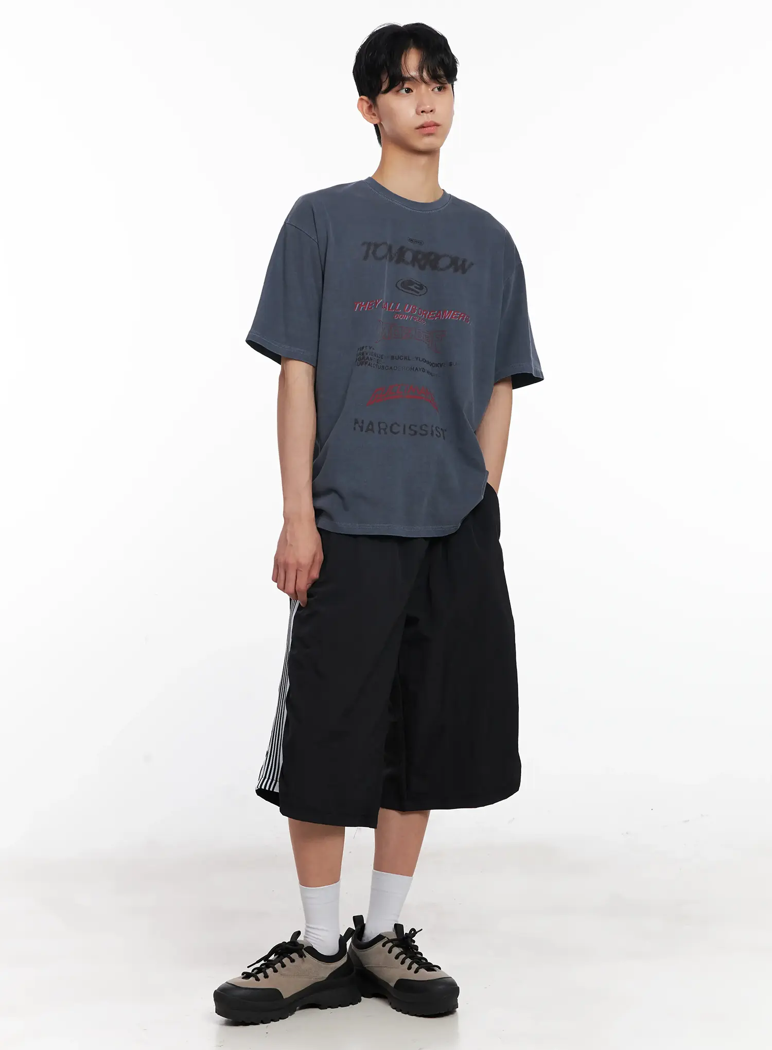 Men's Washed Graphic Tee IL501 - Image 2