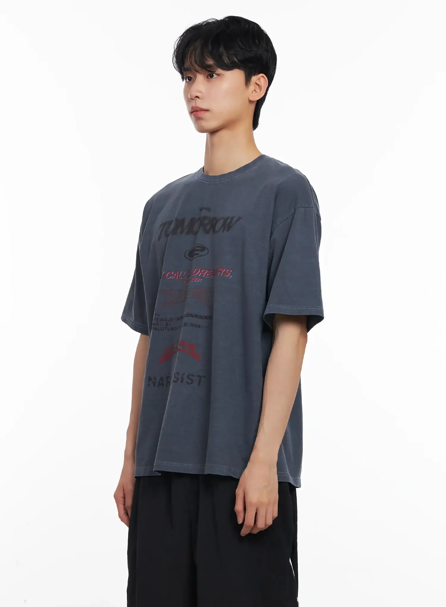 Men's Washed Graphic Tee IL501 - Image 4