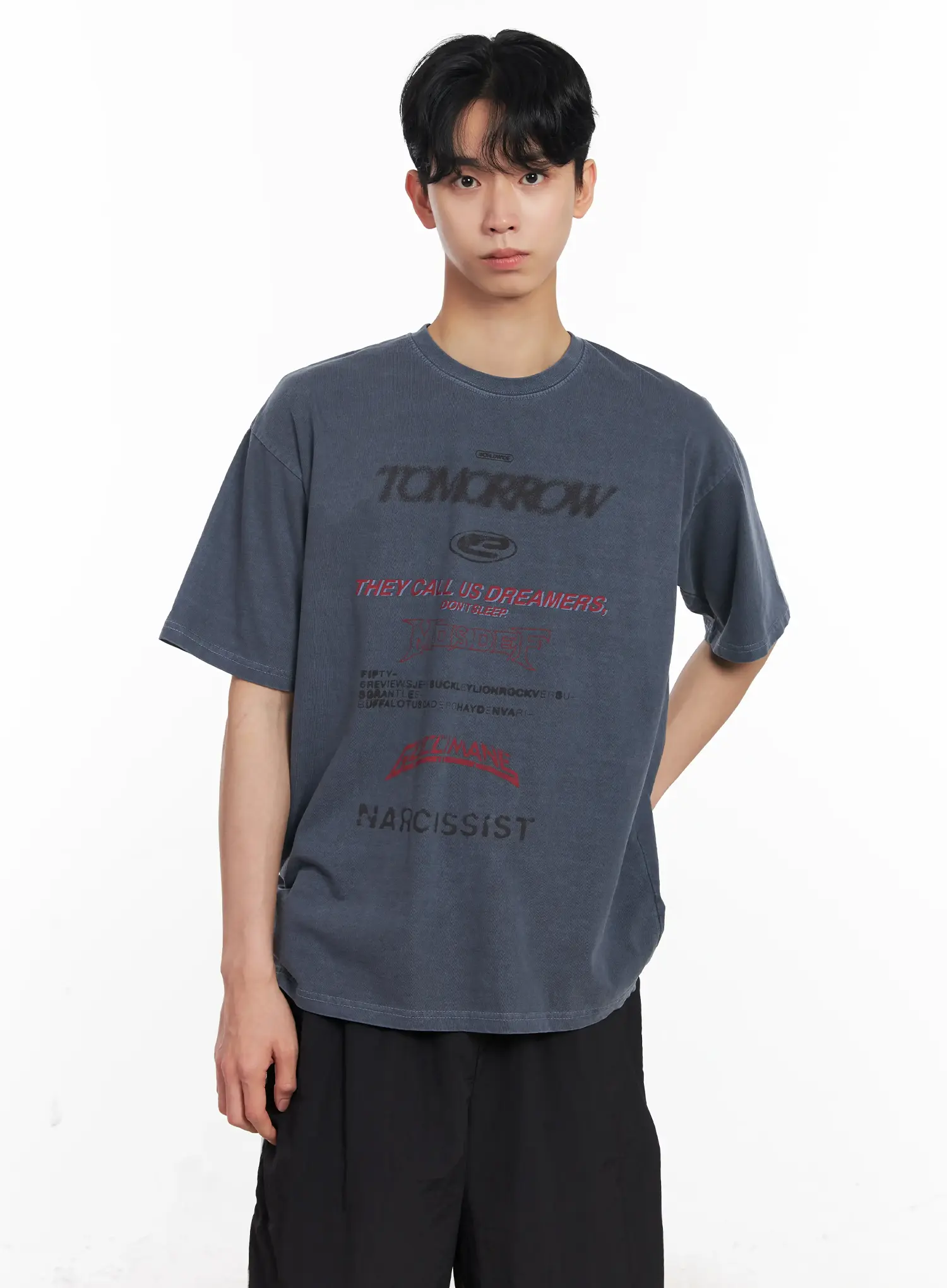 Men's Washed Graphic Tee IL501 - Image 7