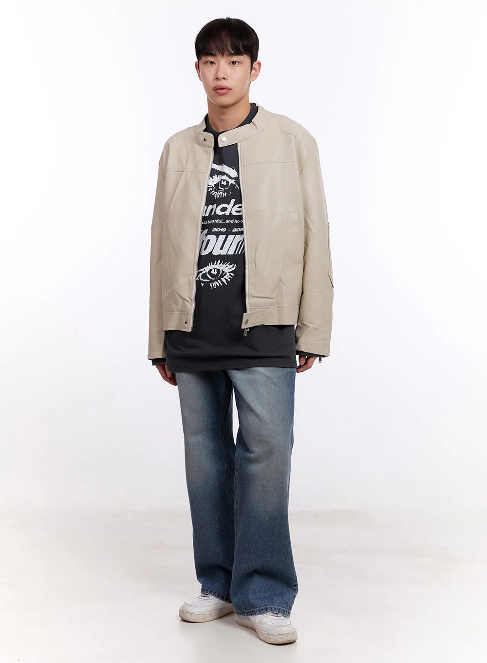 Men's Washed Semi-Flared Jeans IM512 - Image 13