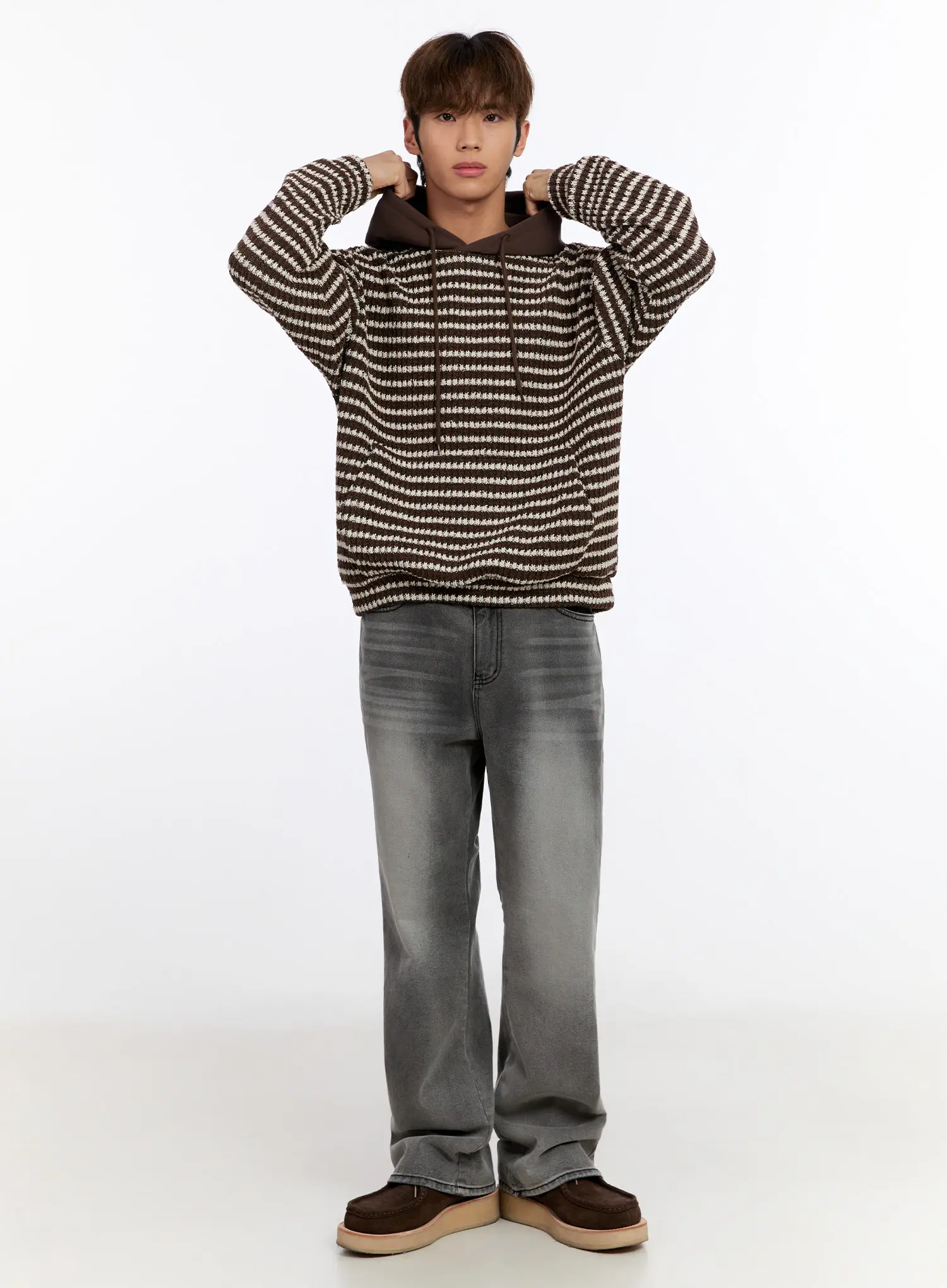 Men's Washed Straight Jeans IN528 - Image 10