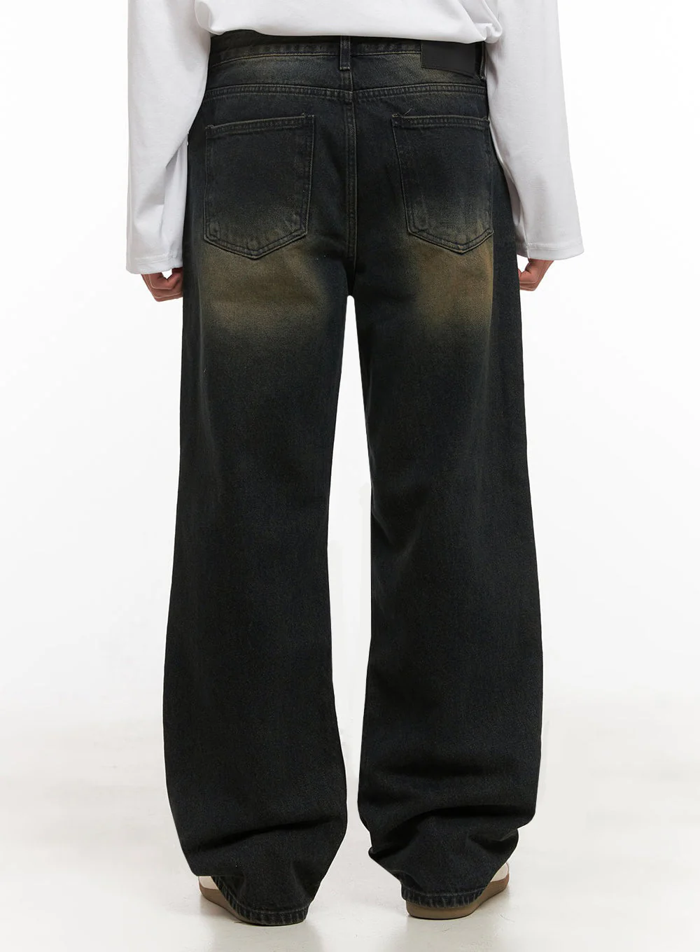 Men's Washed Vintage Wide-Fit Denim Jeans ID427 - Image 5