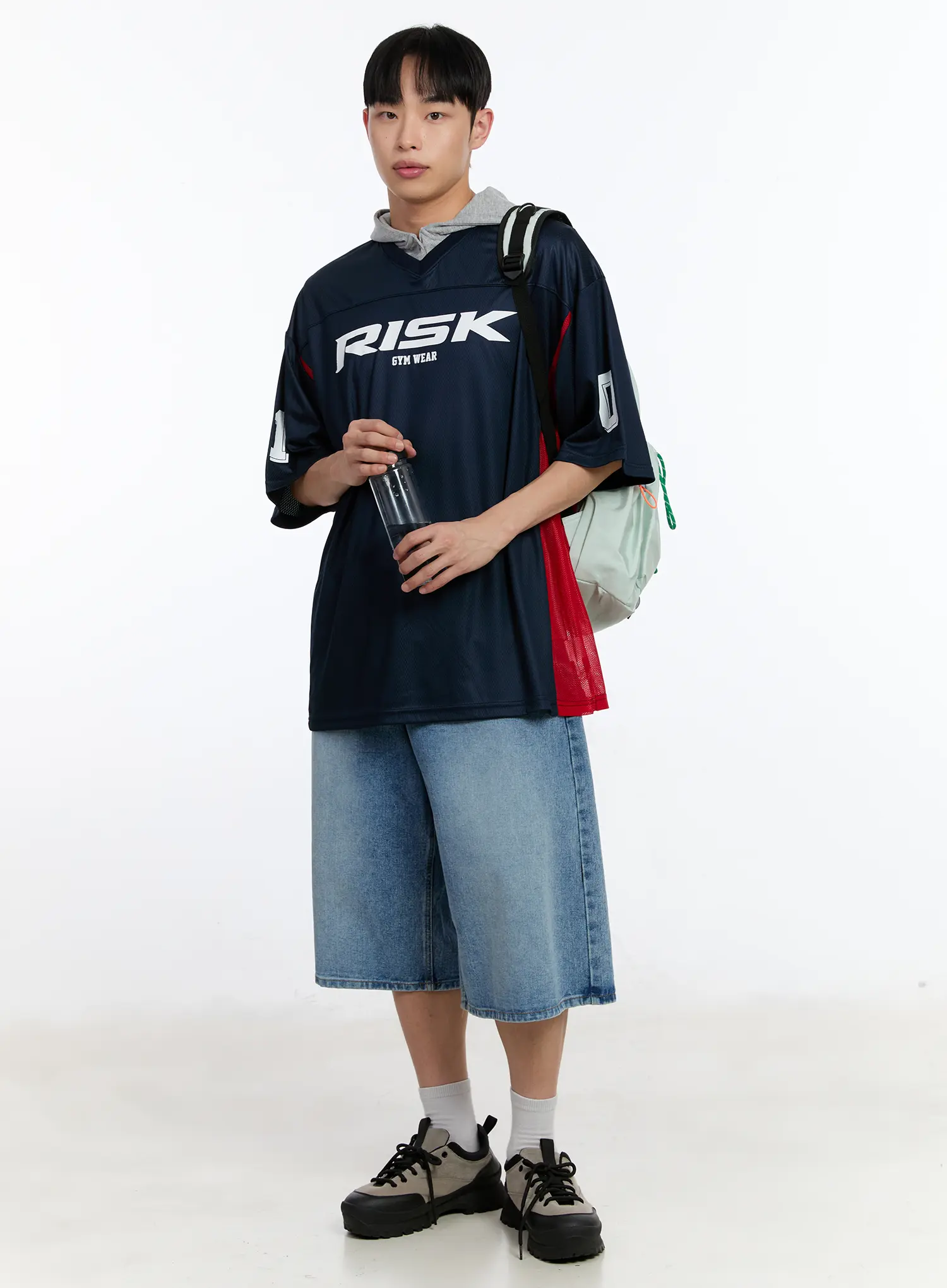 Men's Washed Wide-FIt Jorts IA507 - Image 2