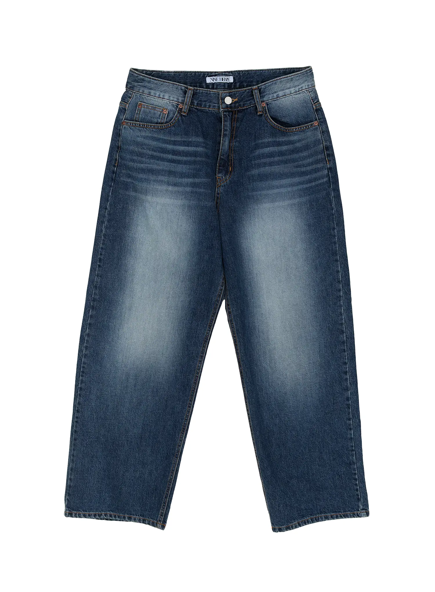 Men's Washed Wide-Leg Jeans IM502 - Image 10