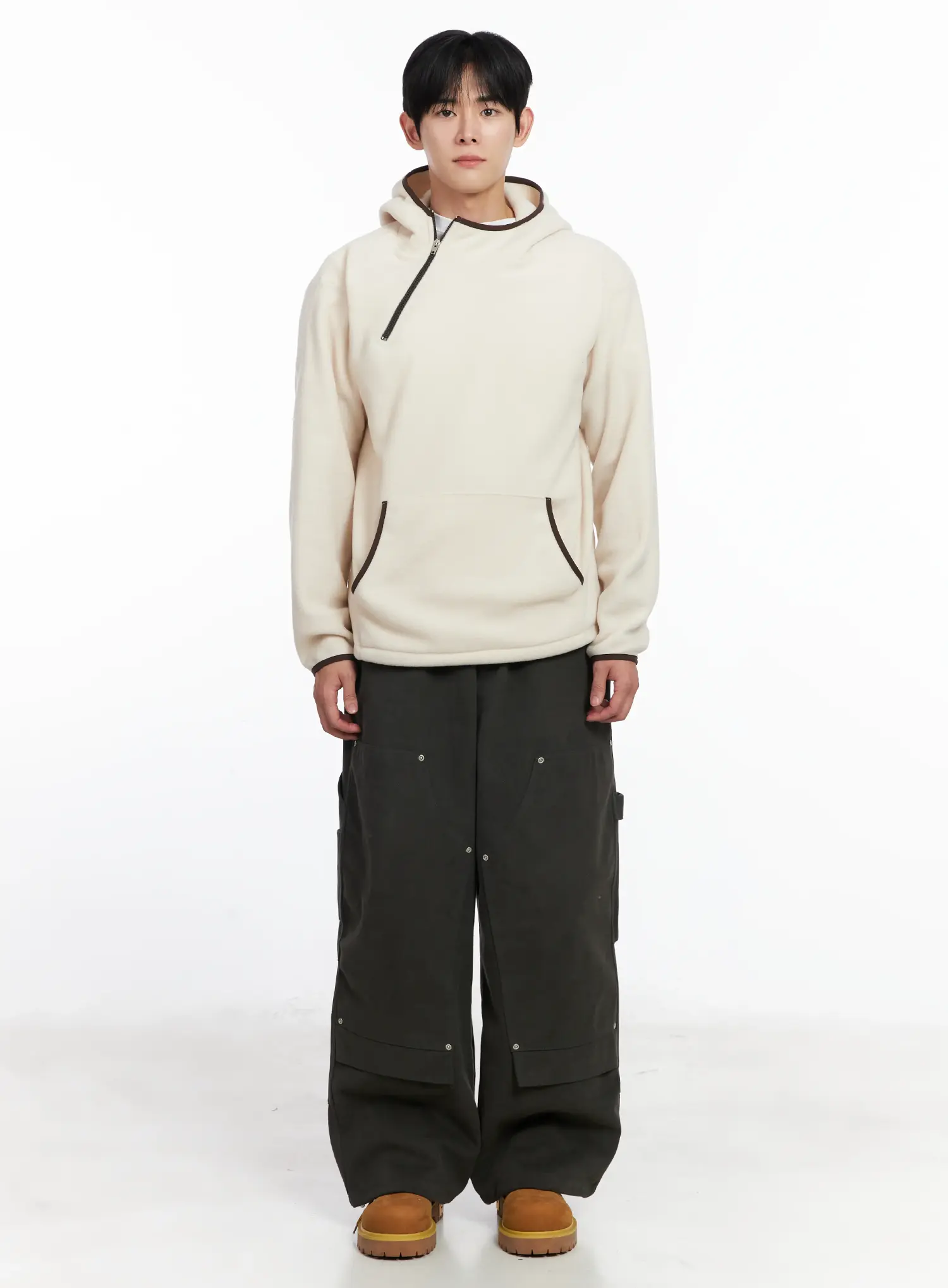Men's Wide Cotton Carpenter Pants IJ521 - Image 3