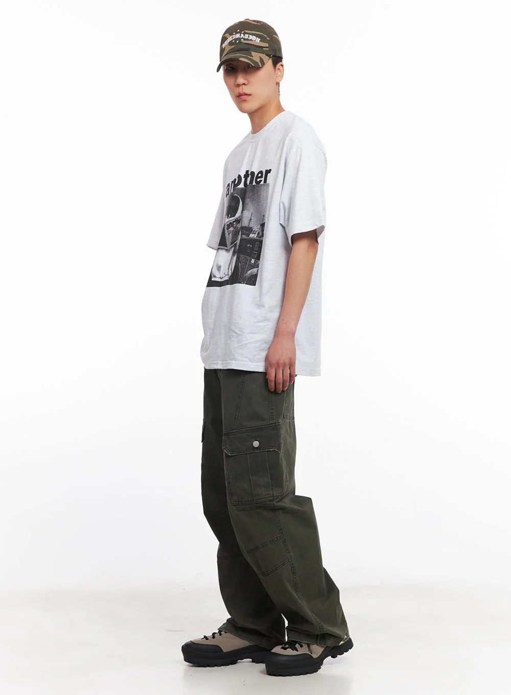 Men's Wide-Fit Cargo Pants IU512 - Image 14