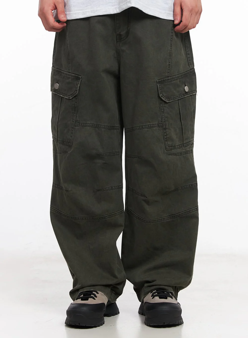 Men's Wide-Fit Cargo Pants IU512 - Image 3