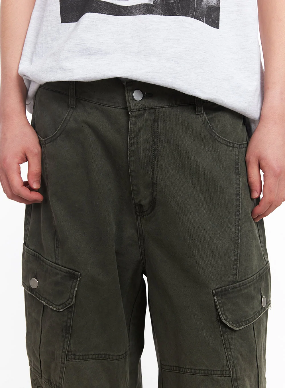 Men's Wide-Fit Cargo Pants IU512 - Image 5