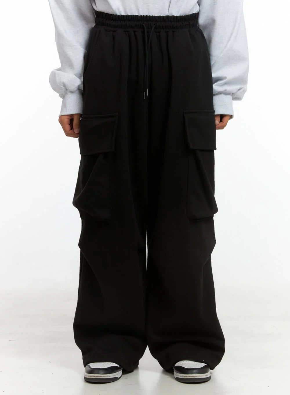 Men's Wide Fit Cargo Pocket Sweatpants IS419 - Image 2