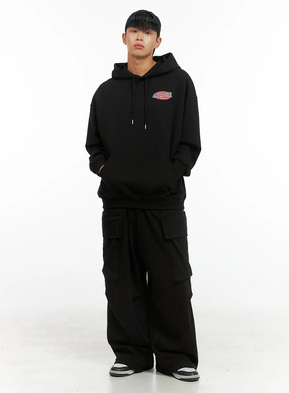 Men's Wide Fit Cargo Pocket Sweatpants IS419 - Image 3