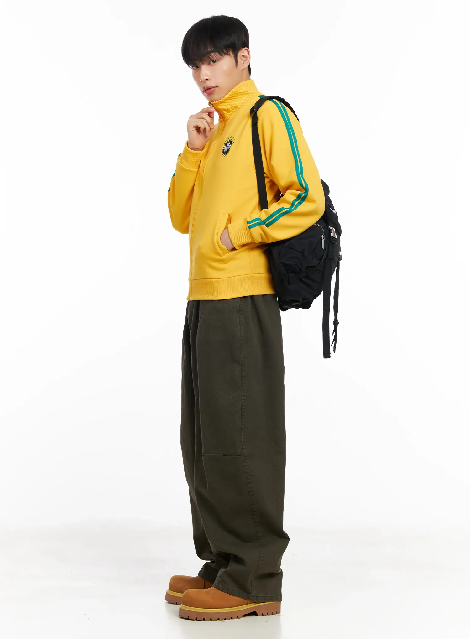Men's Wide-Fit Cotton Pants IM511 - Image 2