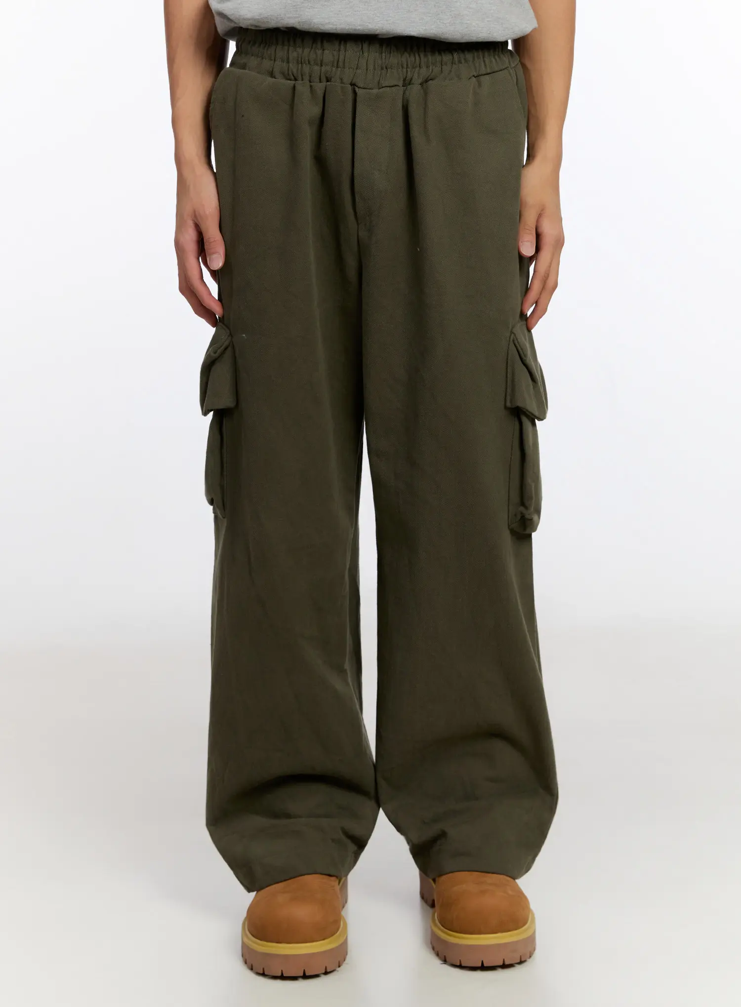 Men's Wide Leg Cargo Pants IN524 - Image 4