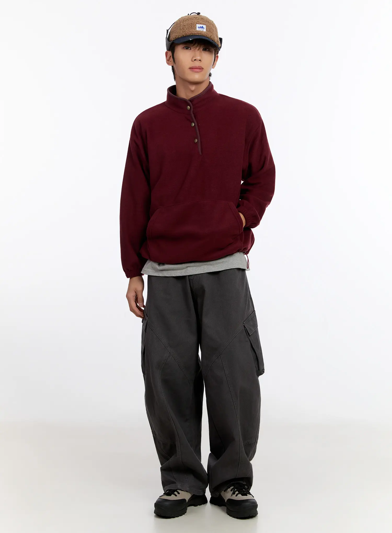 Men's Wide-Leg Cargo Pants IN528 - Image 9