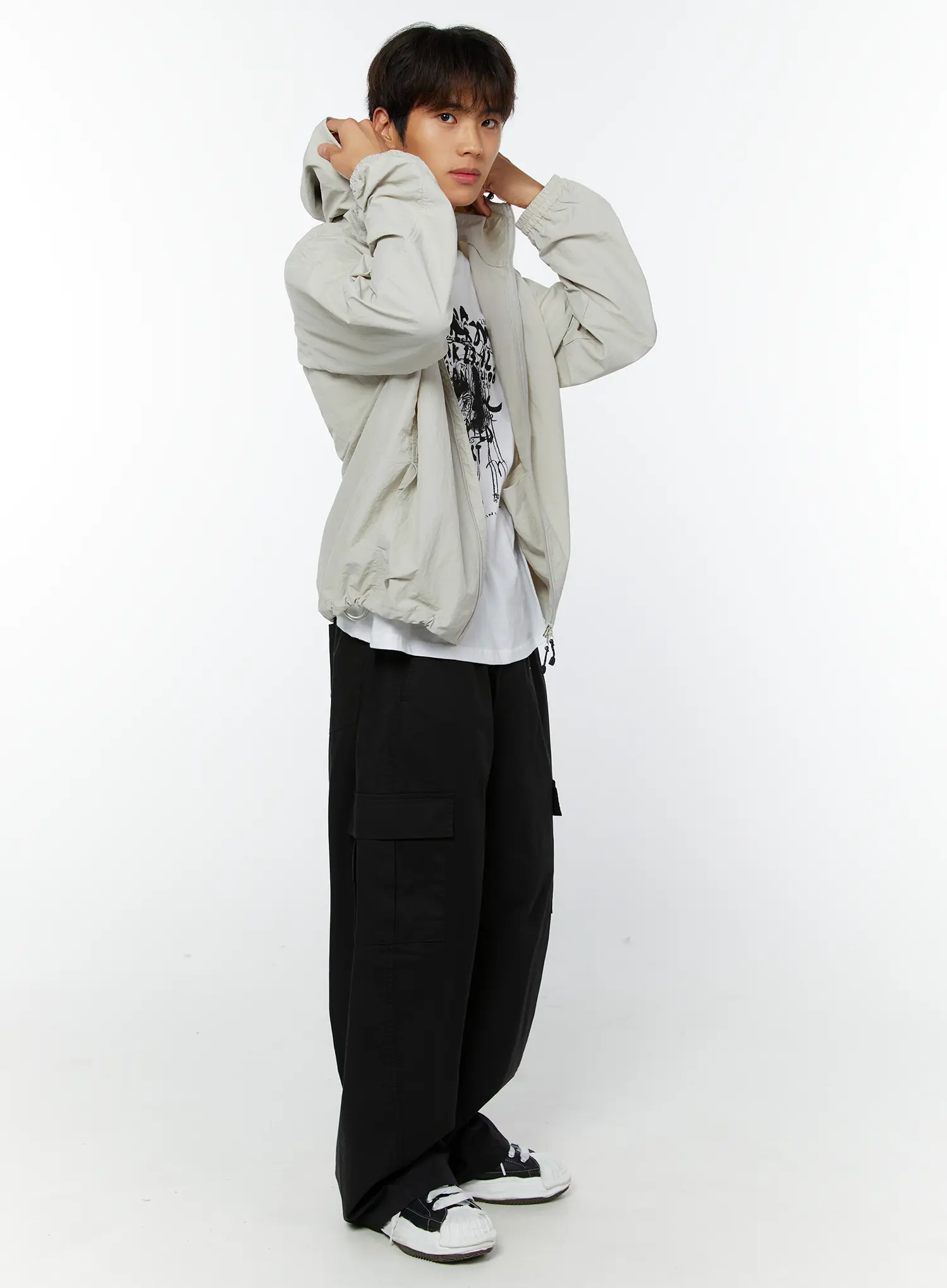 Men's Wide Leg Cargo Pants IY514 - Image 11