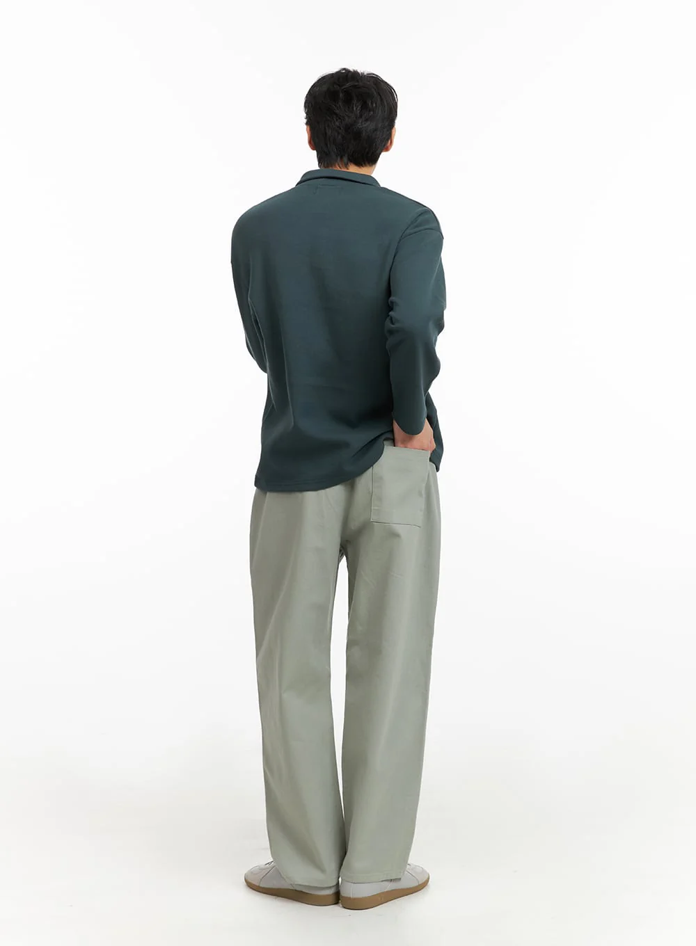 Men's Wide Leg Cotton Pants IA402 - Image 8