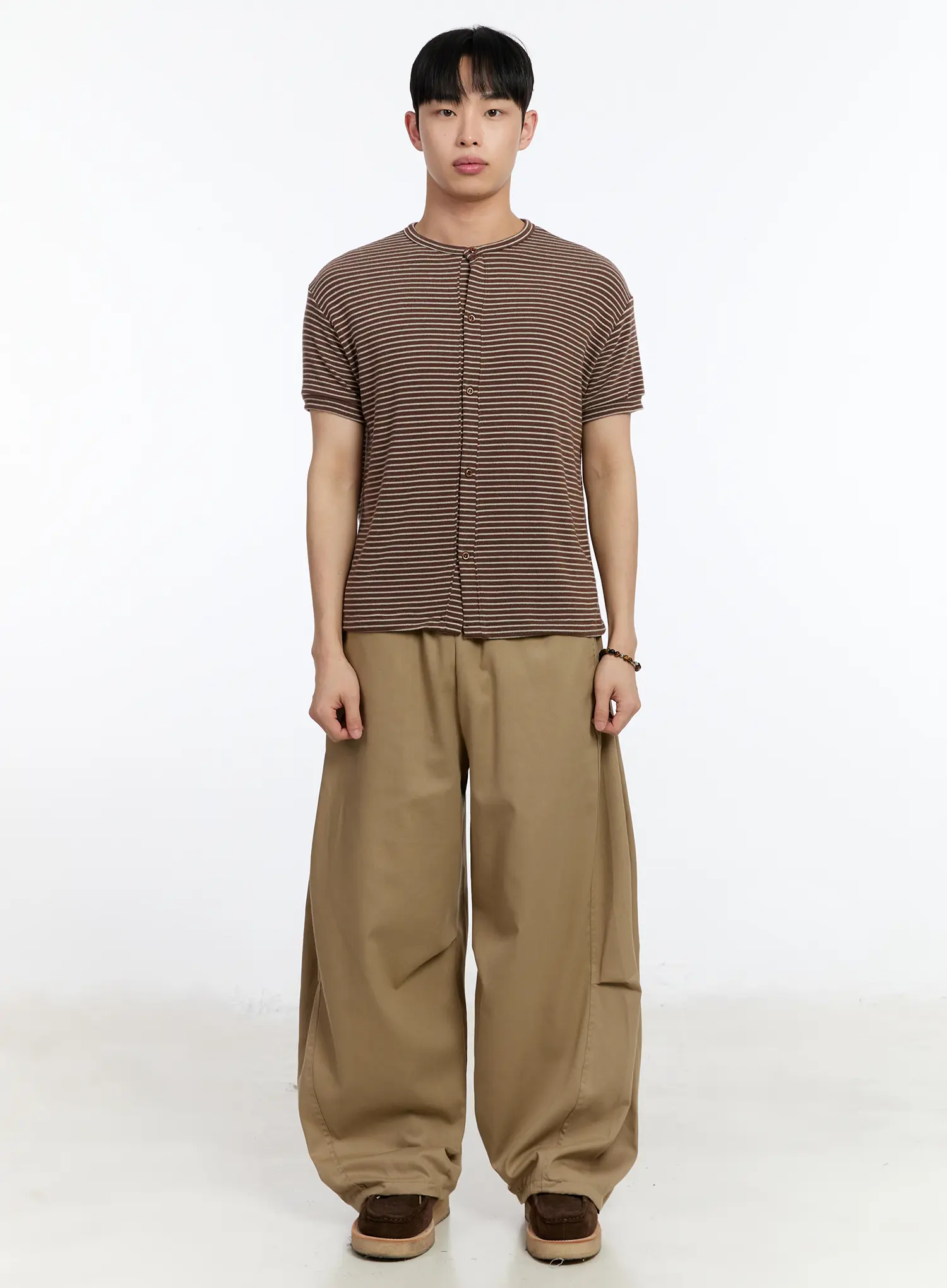Men's Wide Leg Cotton Pants IA507 - Image 4
