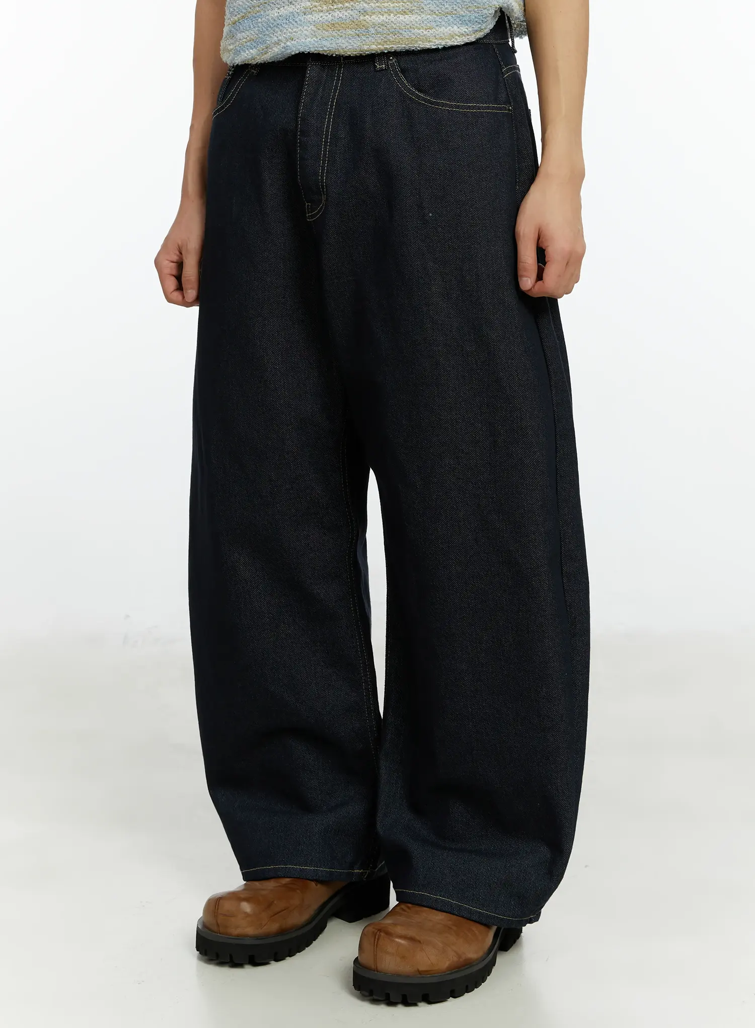 Men's Wide Leg Jeans IF510 - Image 4