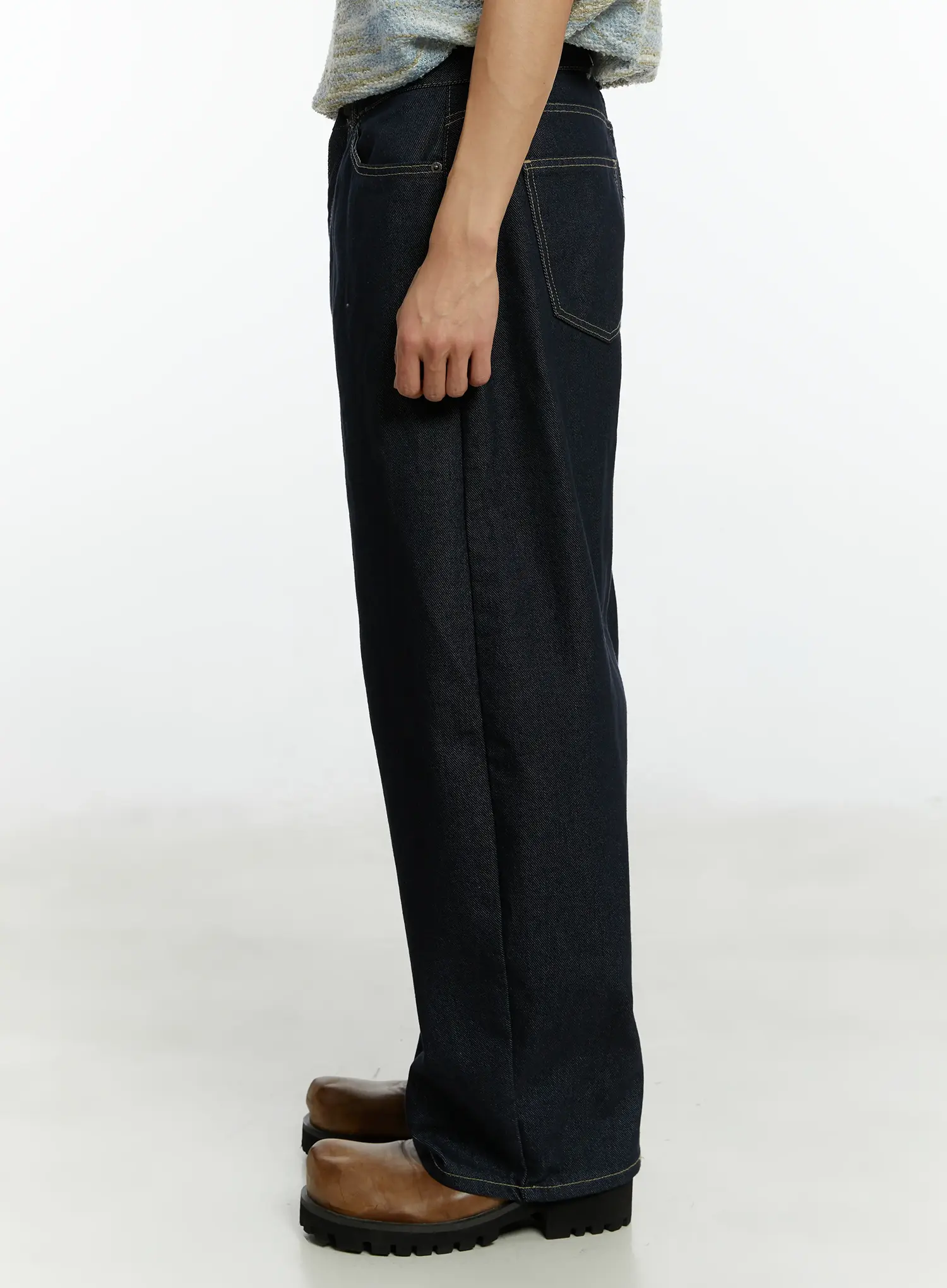 Men's Wide Leg Jeans IF510 - Image 5