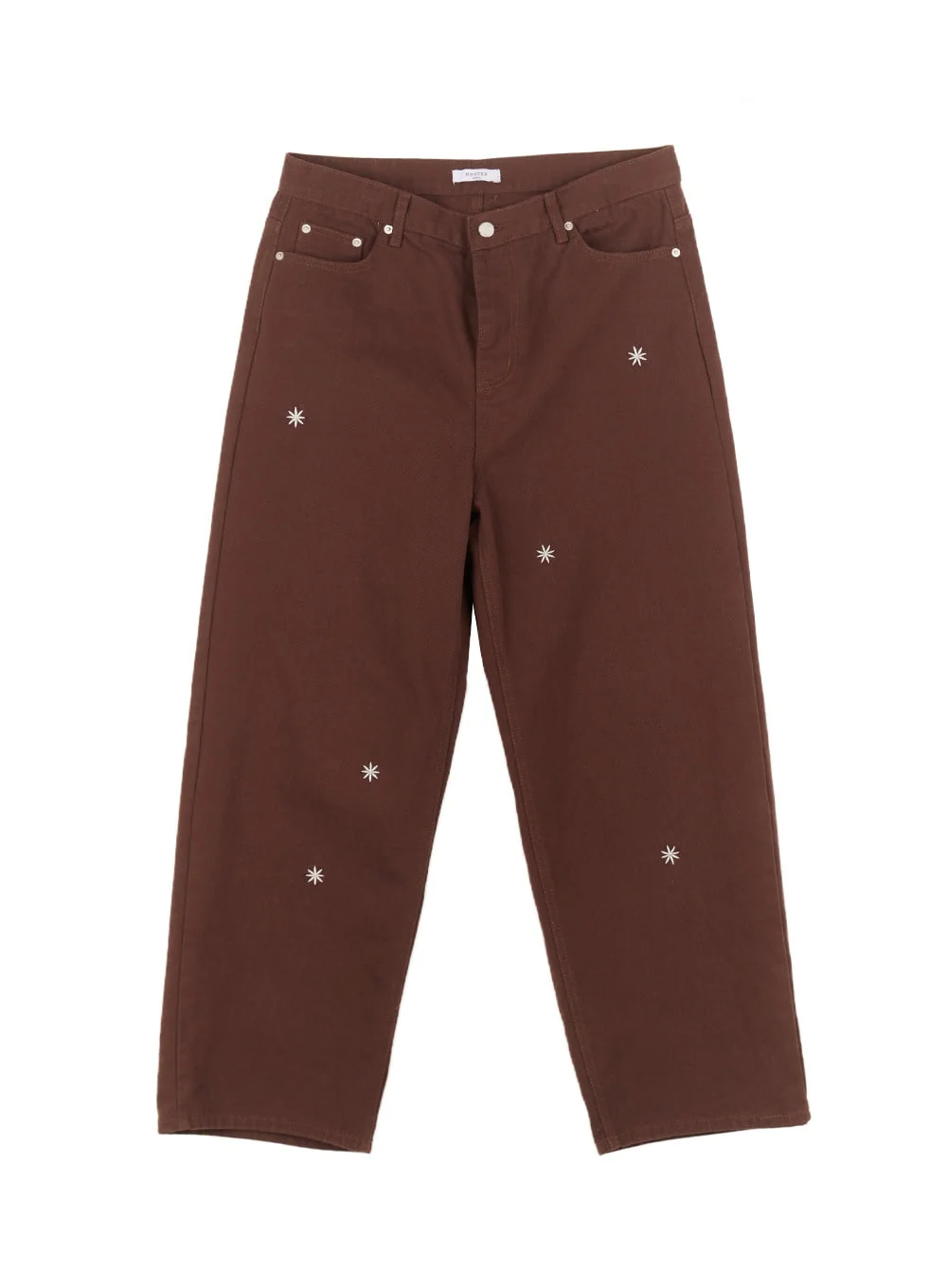 Men's Wide-Leg Pants with Embroidered Flowers IA504 - Image 12