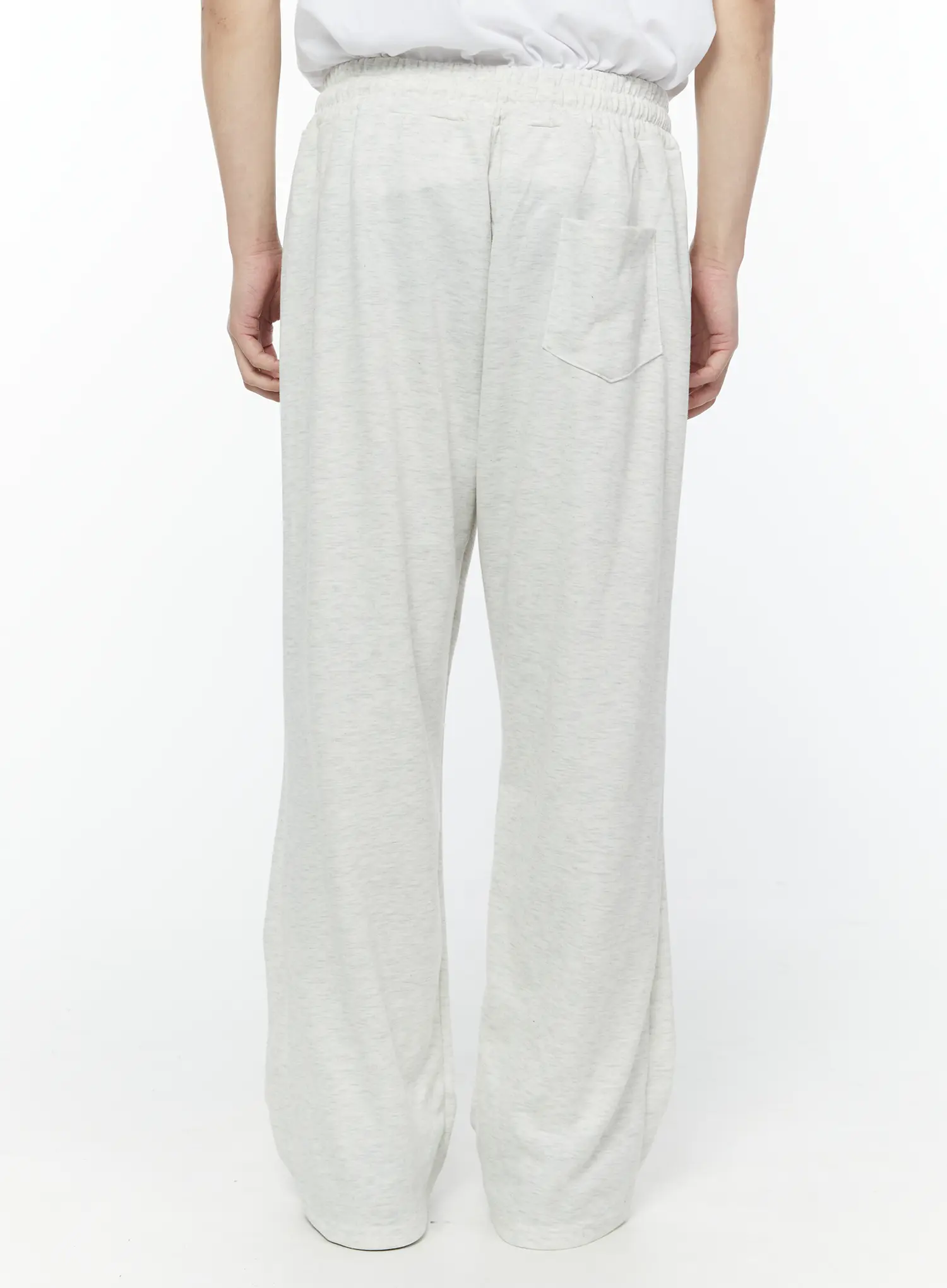 Men's Wide Leg Sweatpants (Light Beige) IY506 - Image 3