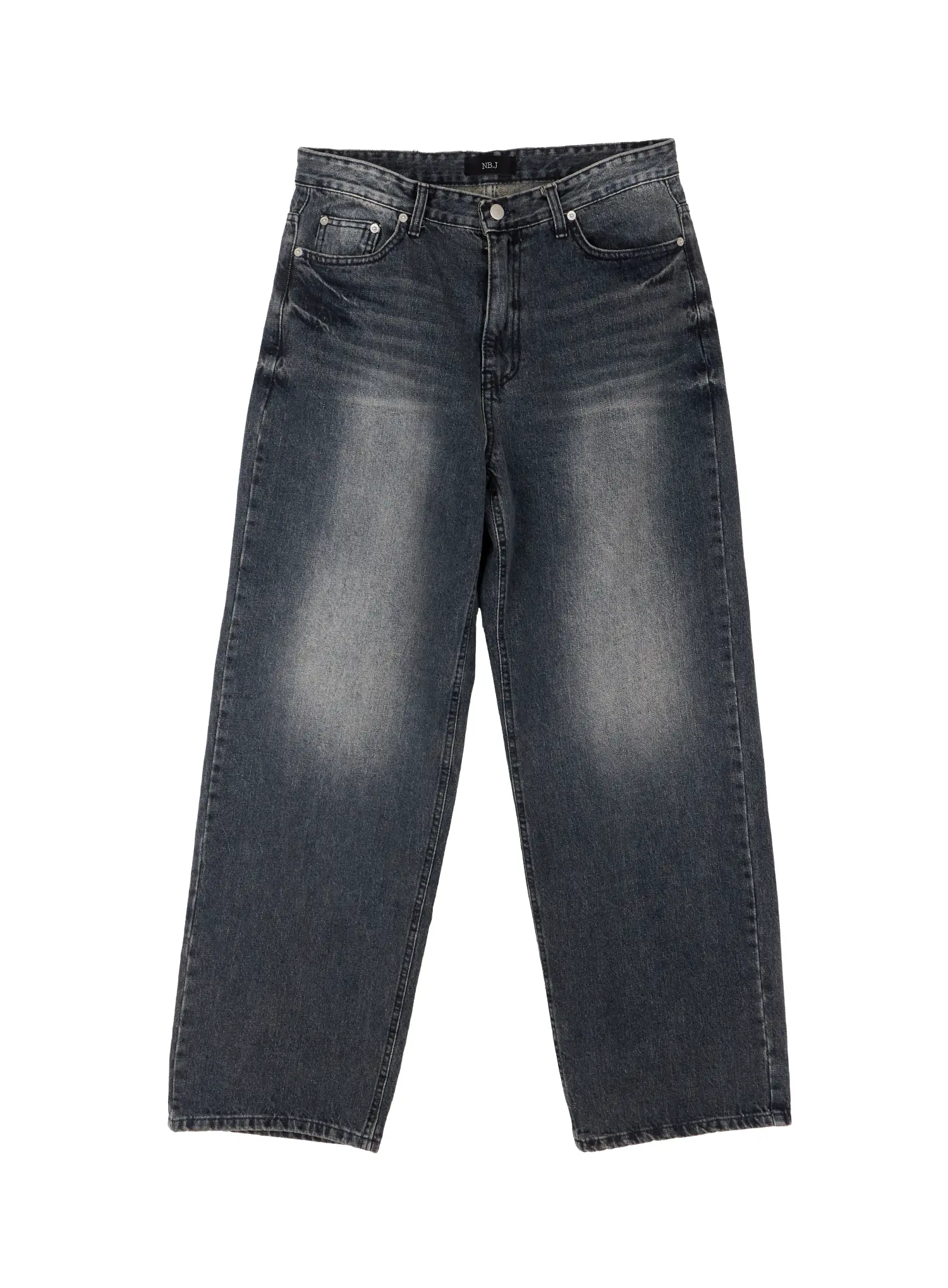 Men's Wide-Leg Washed Jeans ID502 - Image 12