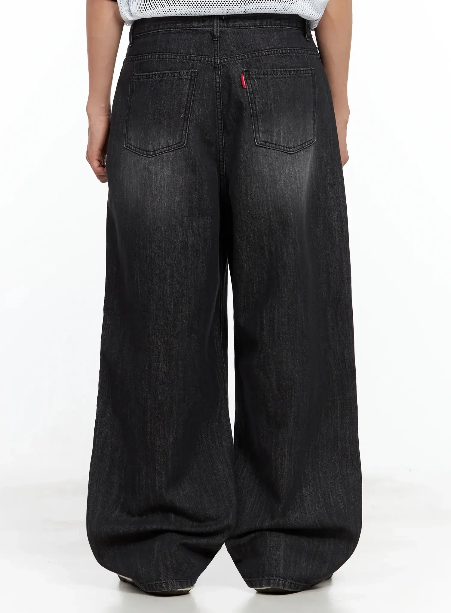 Men's Wide-Leg Washed Jeans IL516 - Image 11
